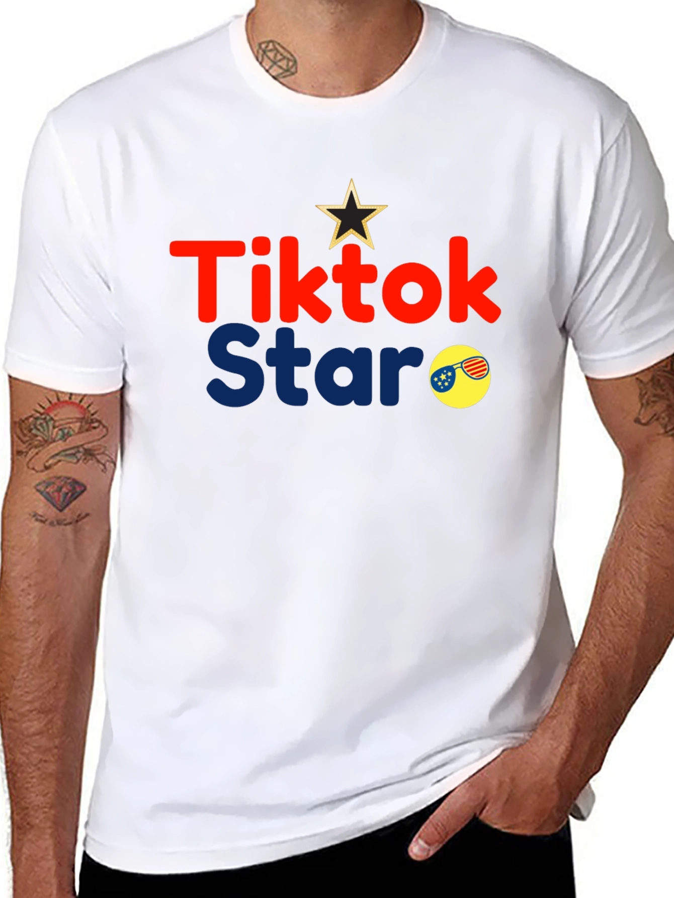 Tiktok Star Black Graphic Tee