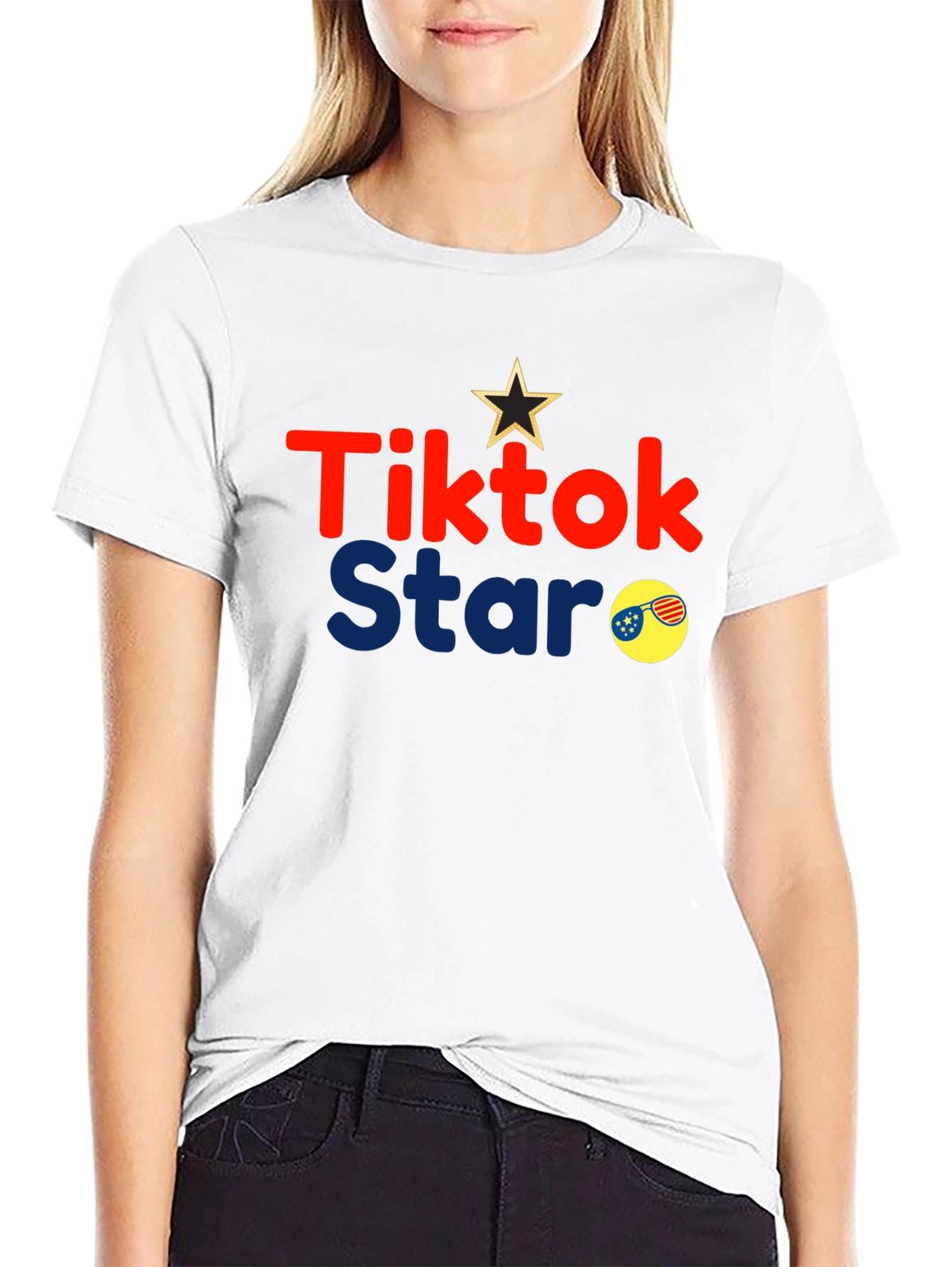 Tiktok Star Black Graphic Tee