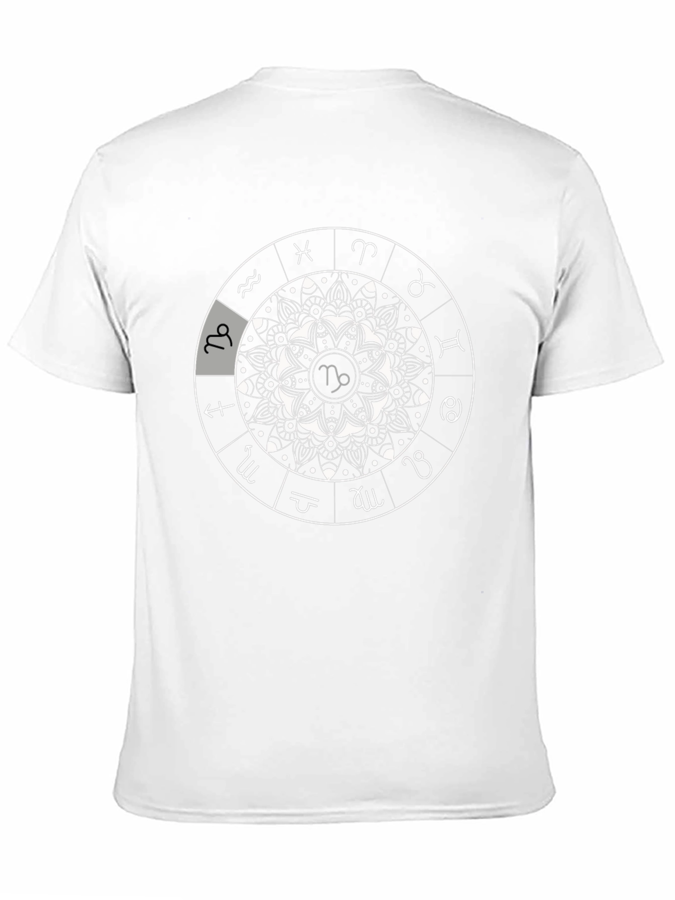 Zodiac Mandala T-Shirt - Capricorn Symbol