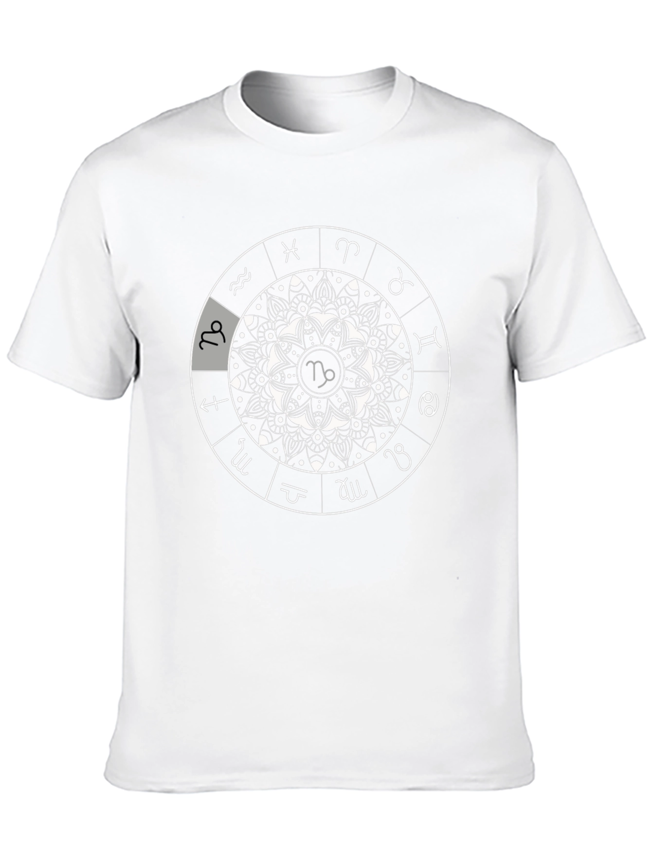 Zodiac Mandala T-Shirt - Capricorn Symbol