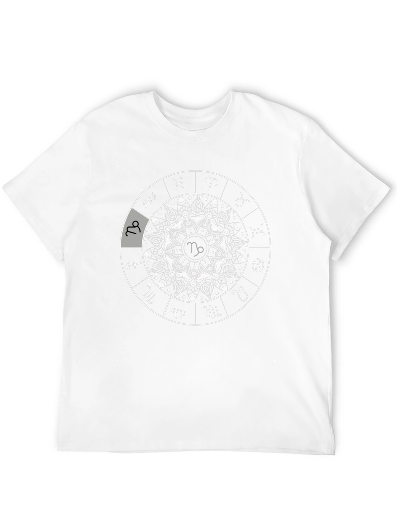 Zodiac Mandala T-Shirt - Capricorn Symbol