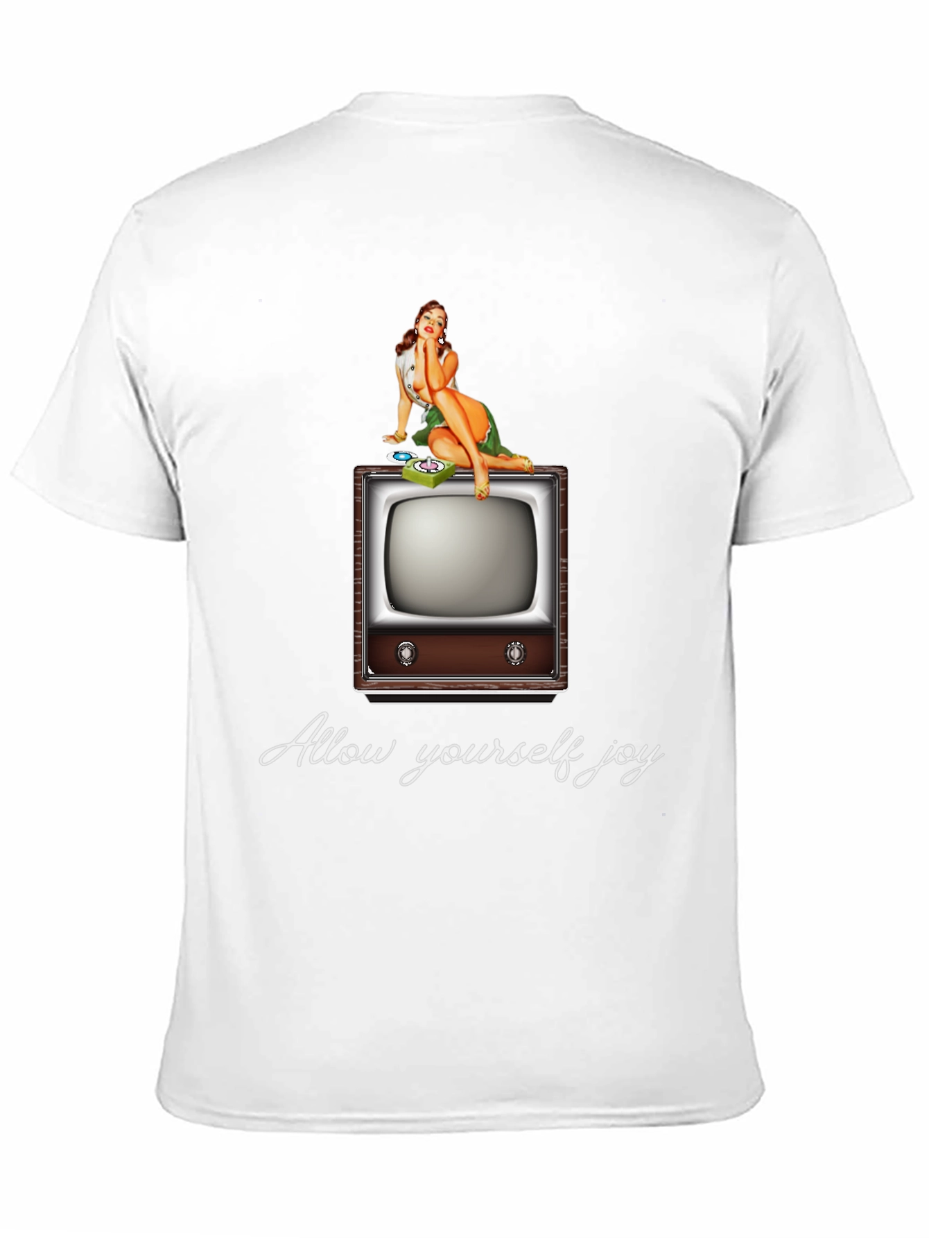 Retro TV Pin-Up Graphic T-Shirt