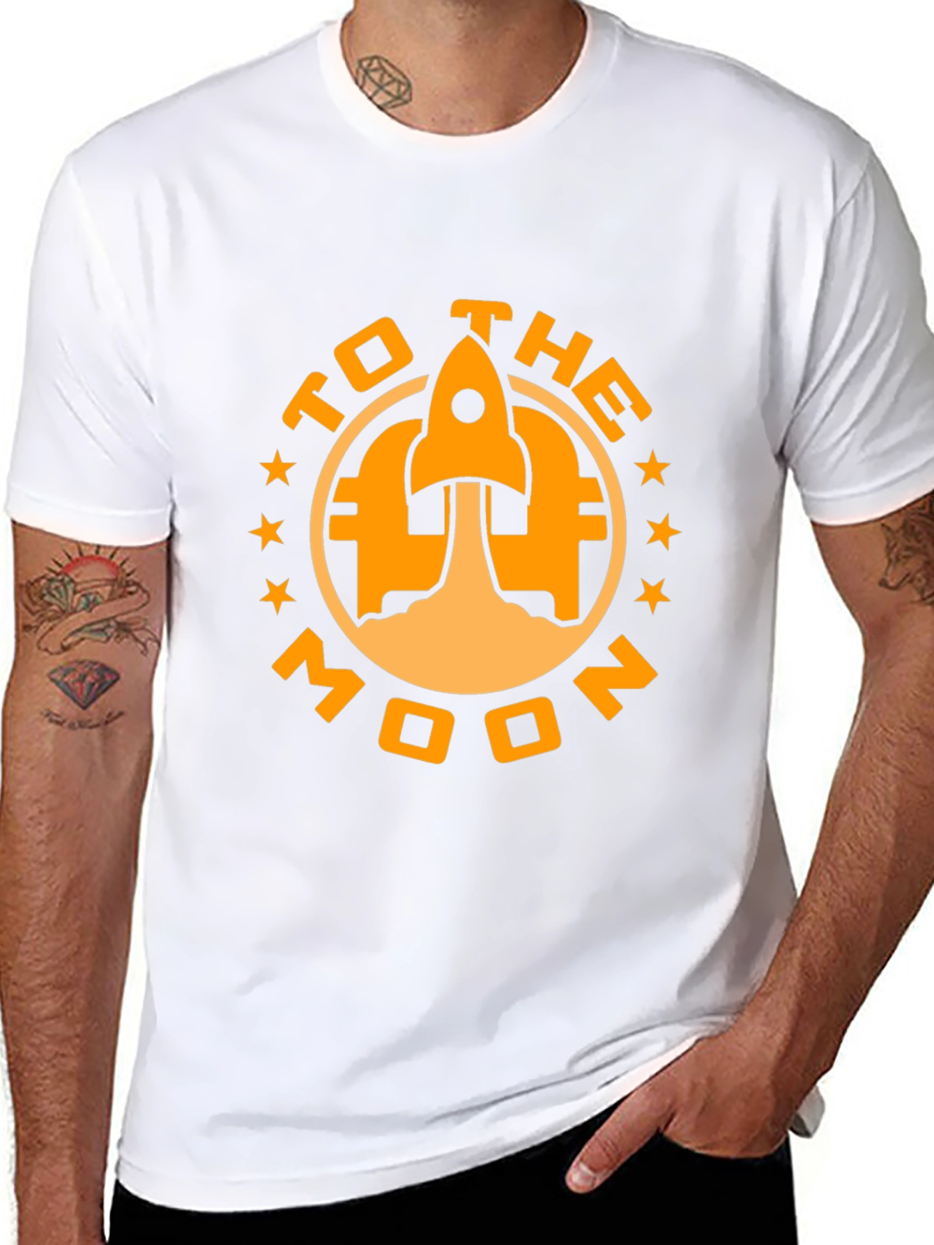 To The Moon Rocket Graphic Tee