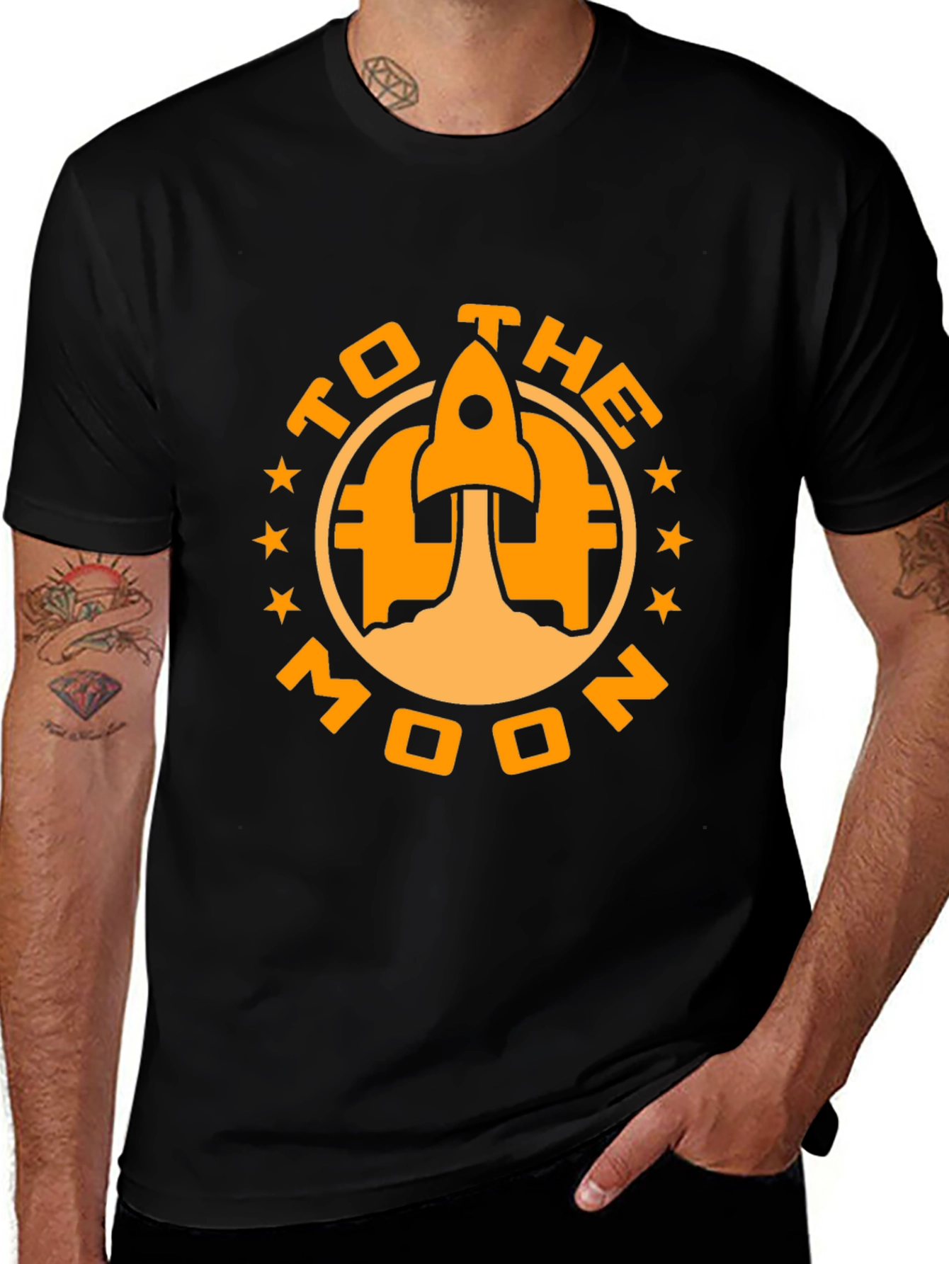 To The Moon Rocket Graphic Tee