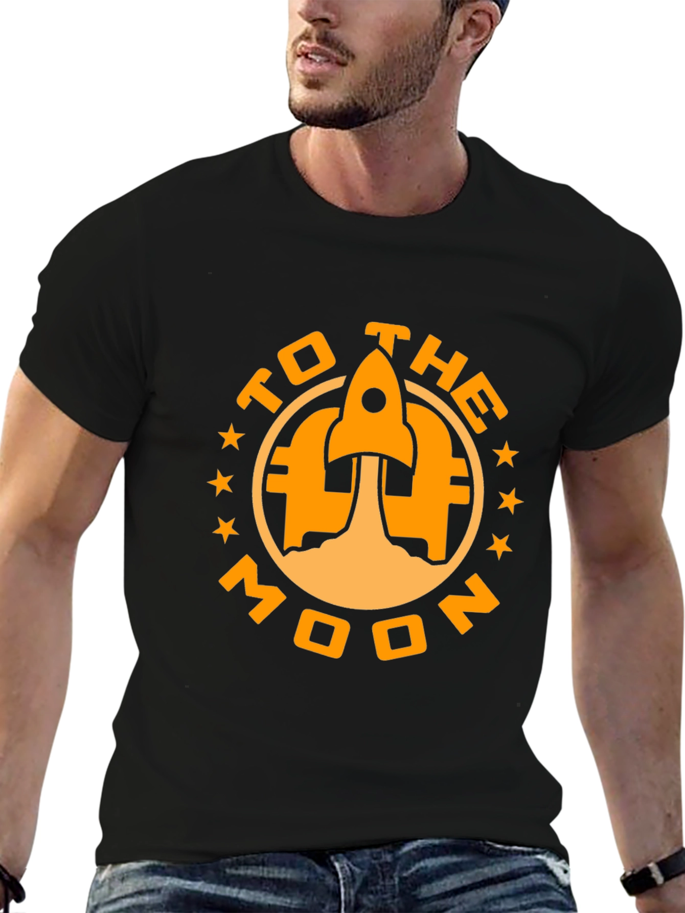 To The Moon Rocket Graphic Tee
