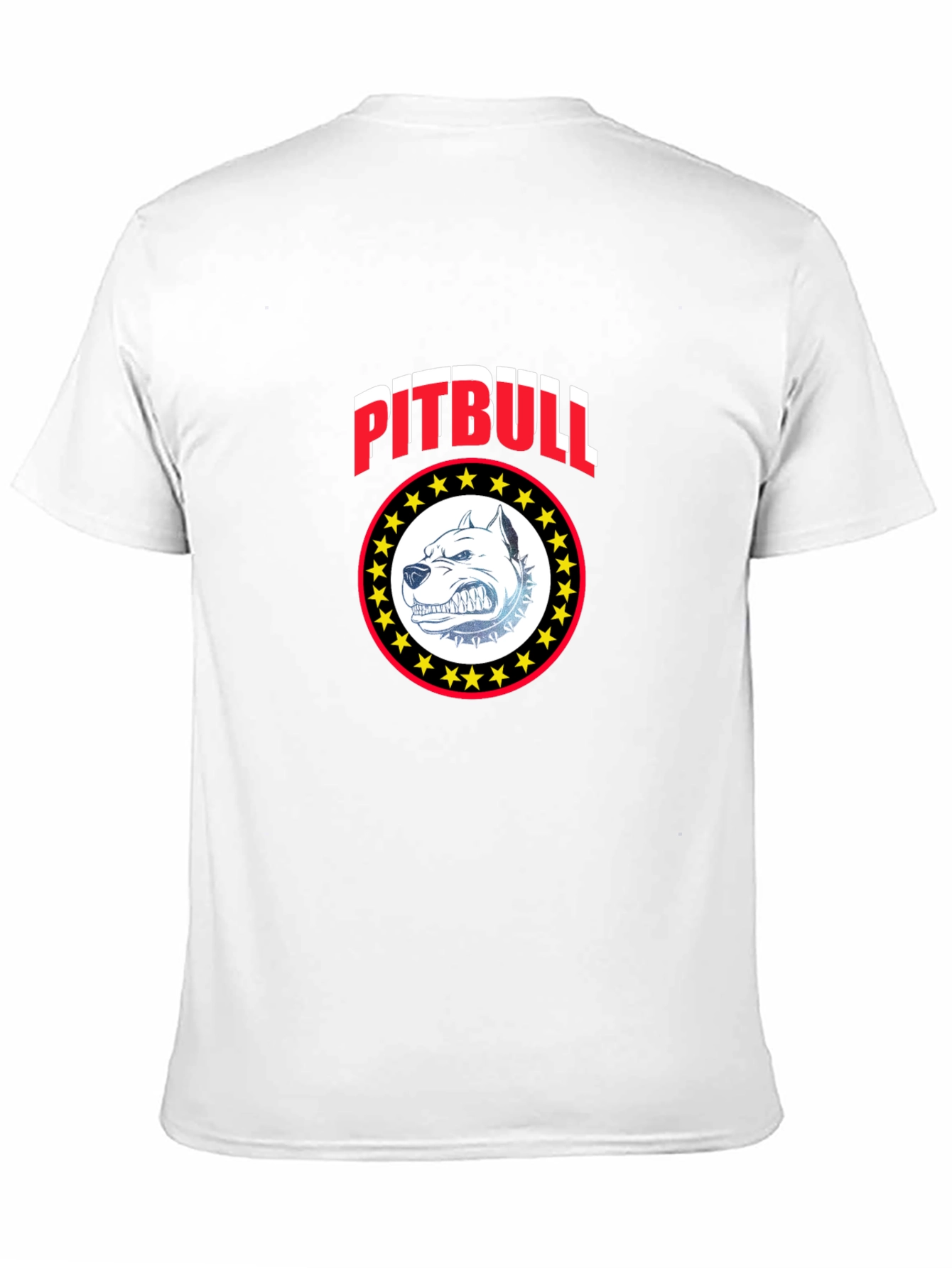 Pitbull Dog Graphic Print Black T-Shirt