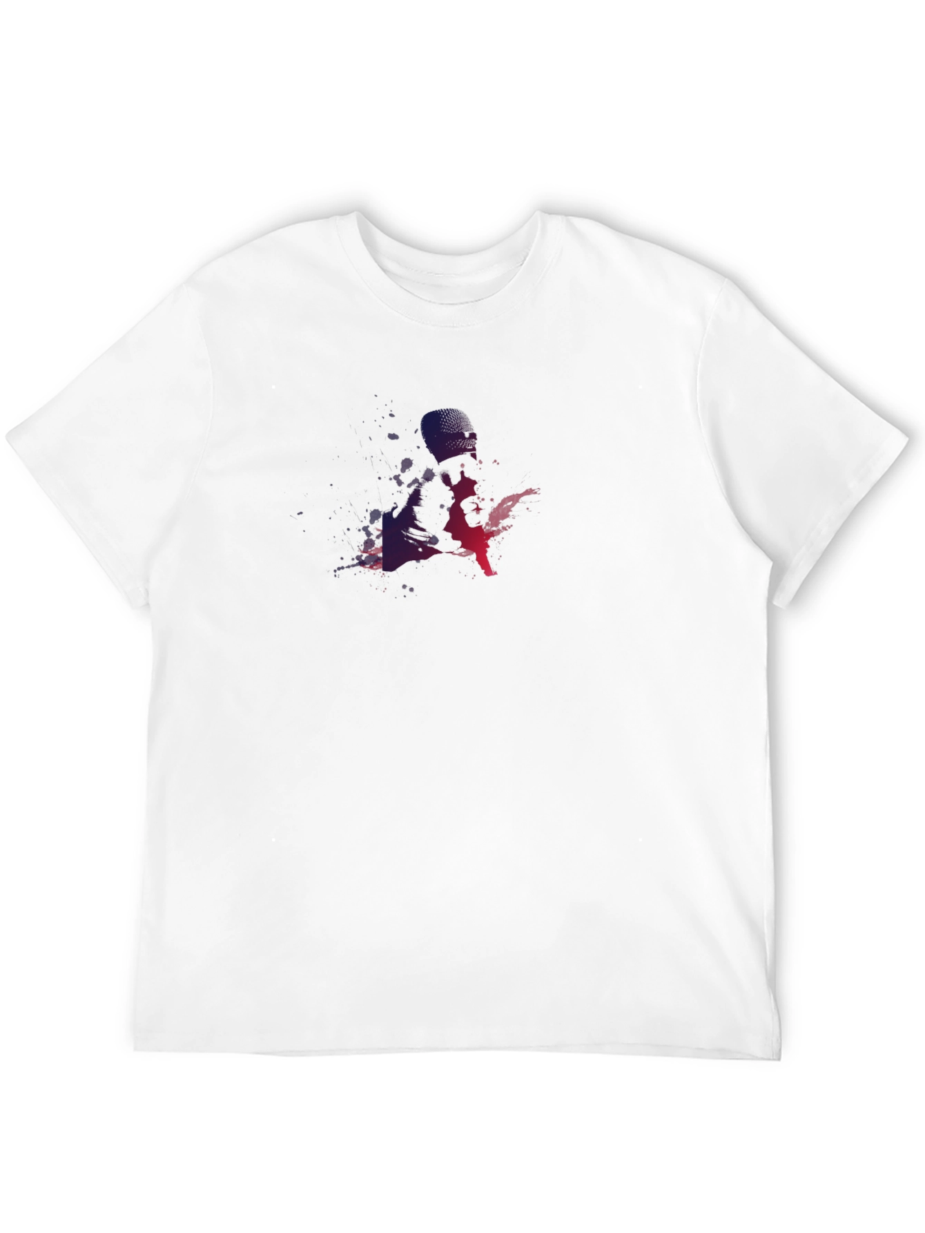 Gradient Silhouette Graphic Black T-Shirt