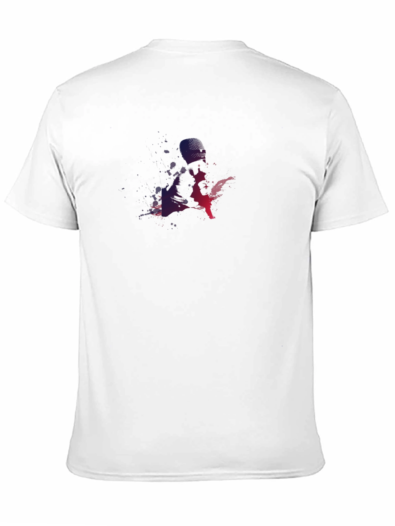 Gradient Silhouette Graphic Black T-Shirt