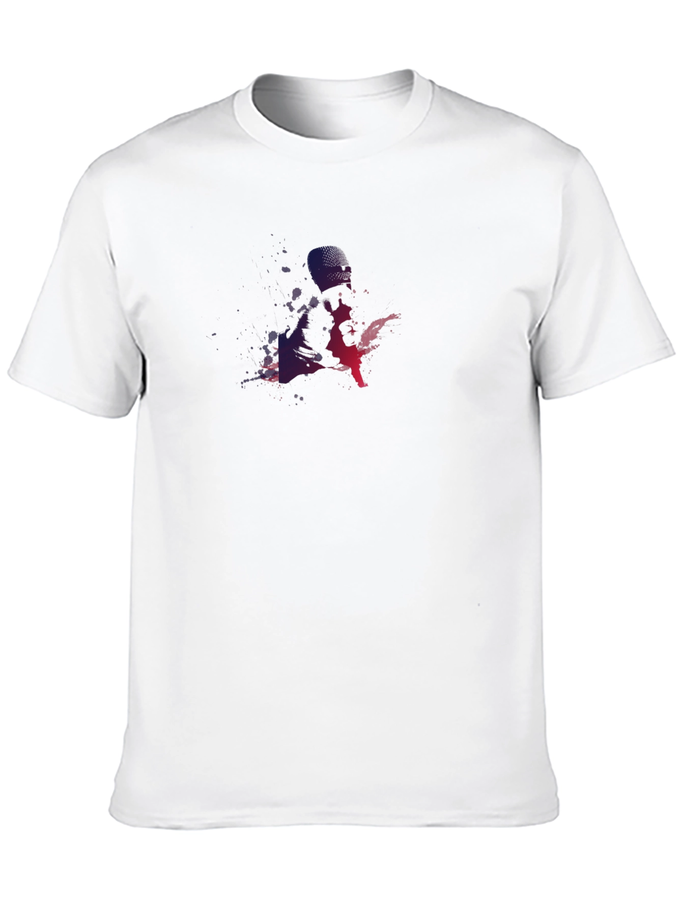Gradient Silhouette Graphic Black T-Shirt