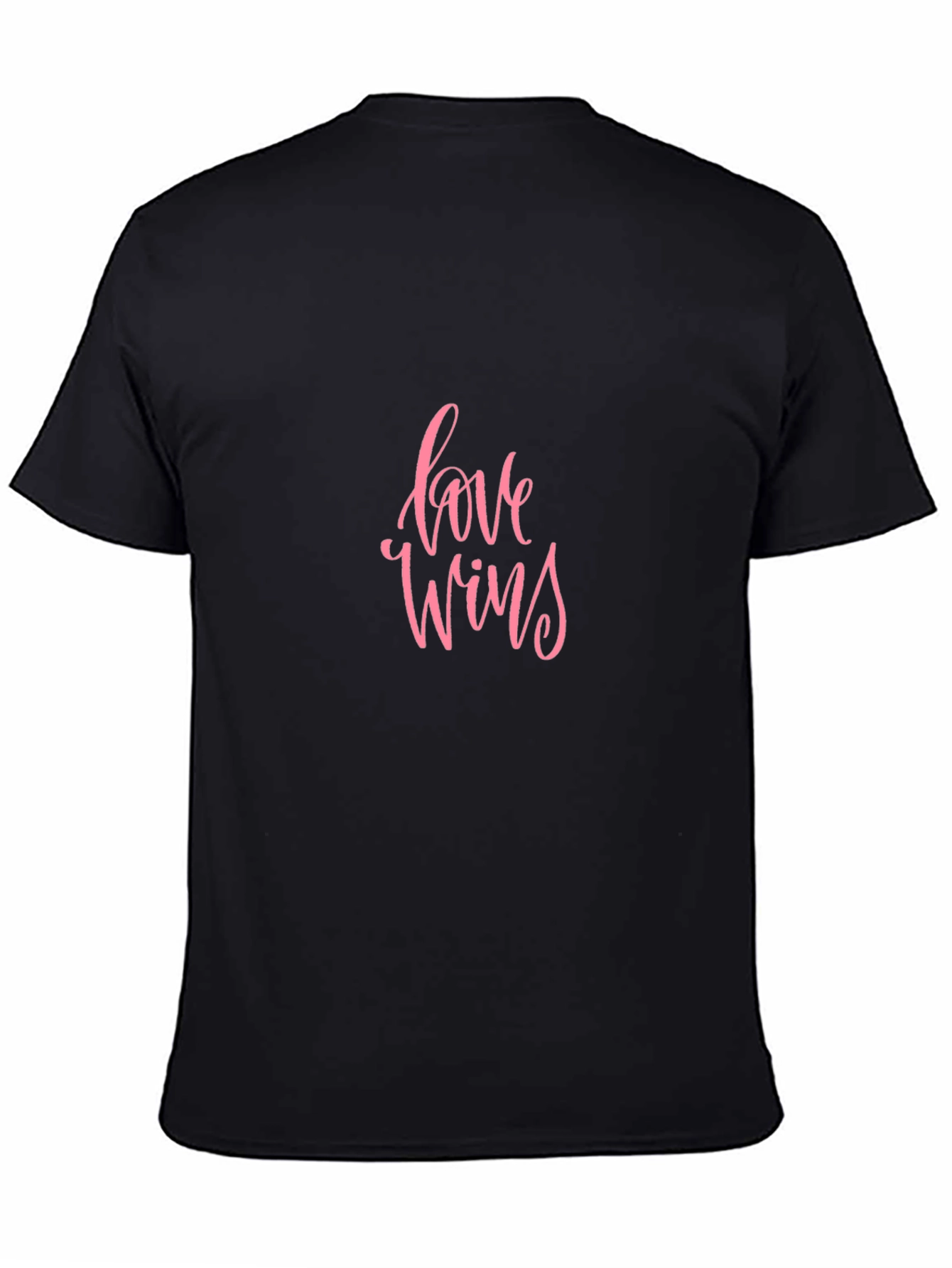Love Wins Black Crew Neck T-Shirt