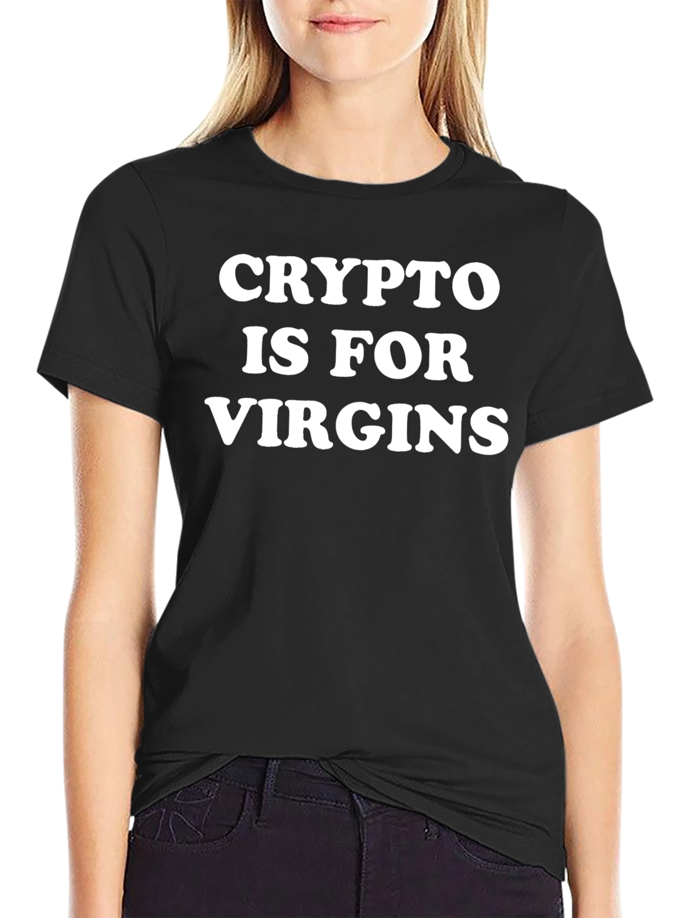 Crypto is for Virgins Mens Black T-Shirt