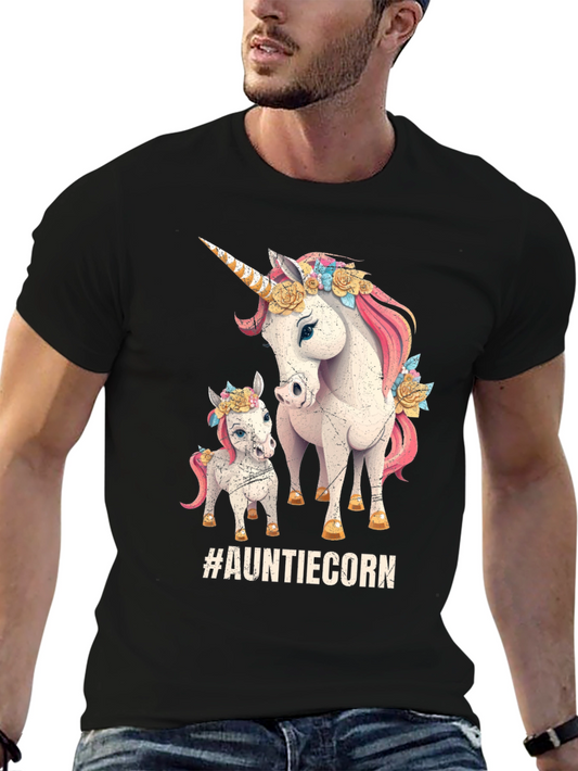 Auntiecorn Unicorn T-Shirt - Womens Graphic Tee
