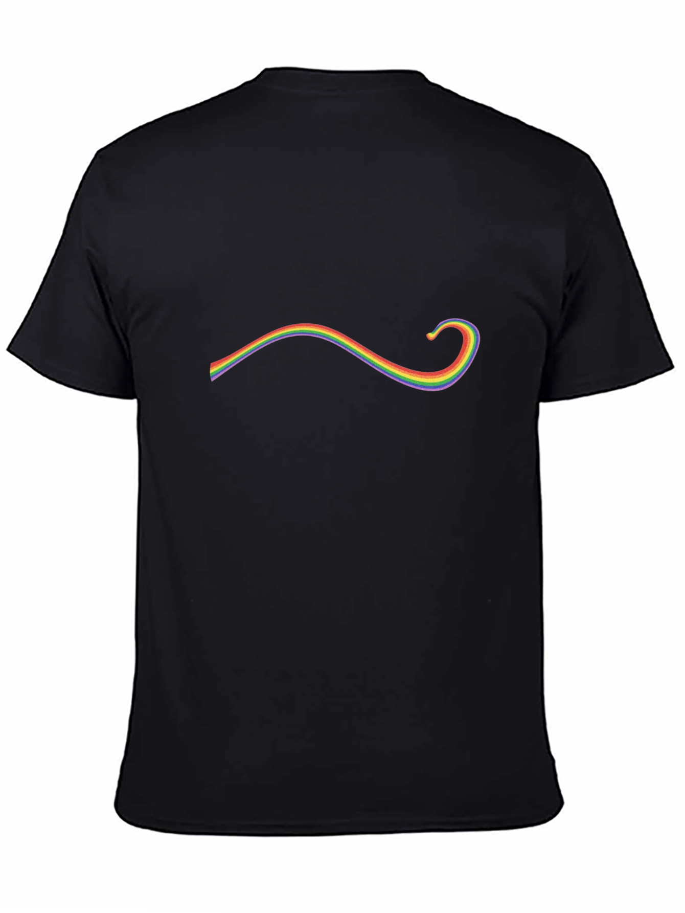 Rainbow Swirl Graphic Black T-Shirt