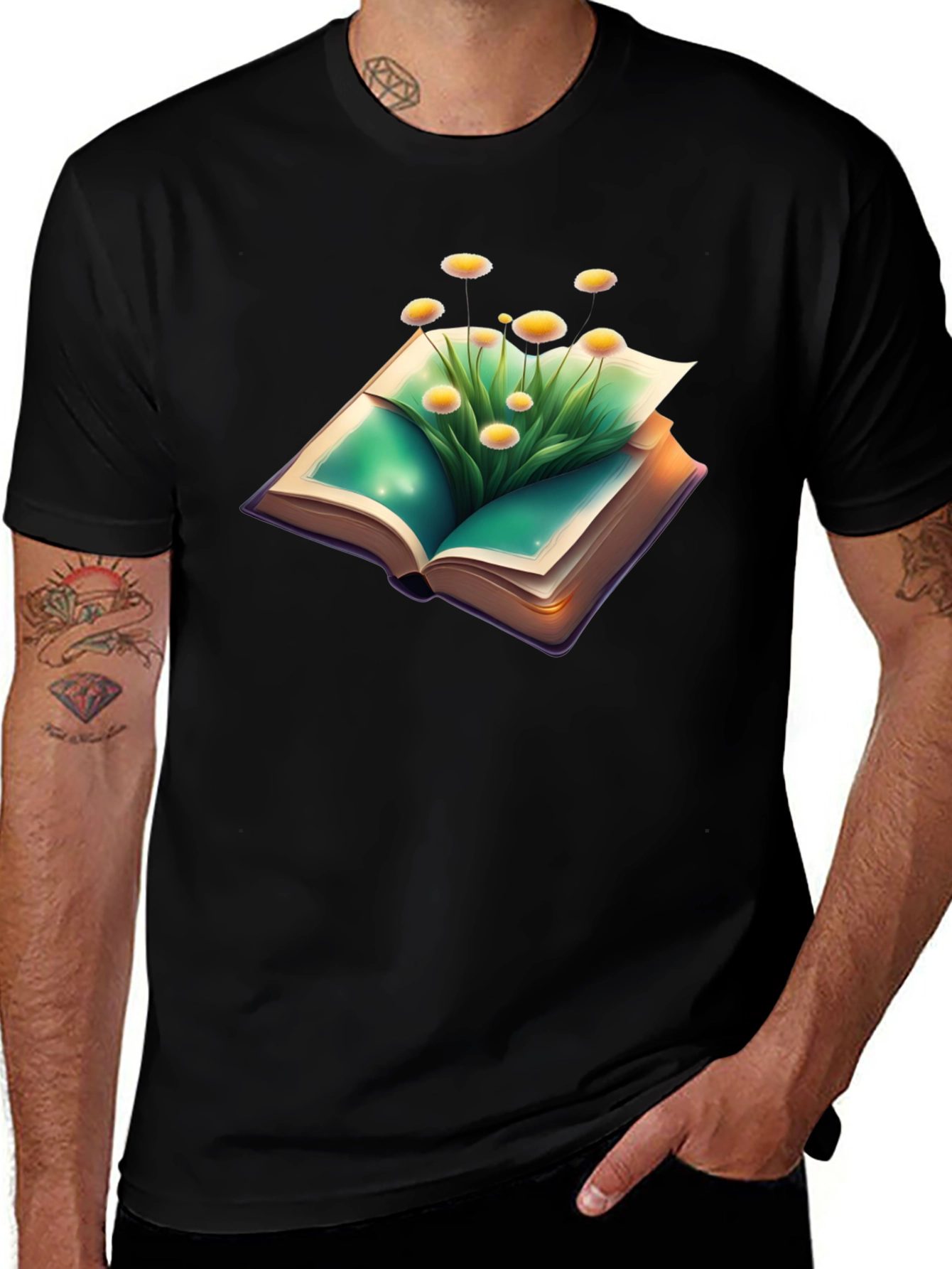 Nature Book T-Shirt - Floral Fantasy Tee