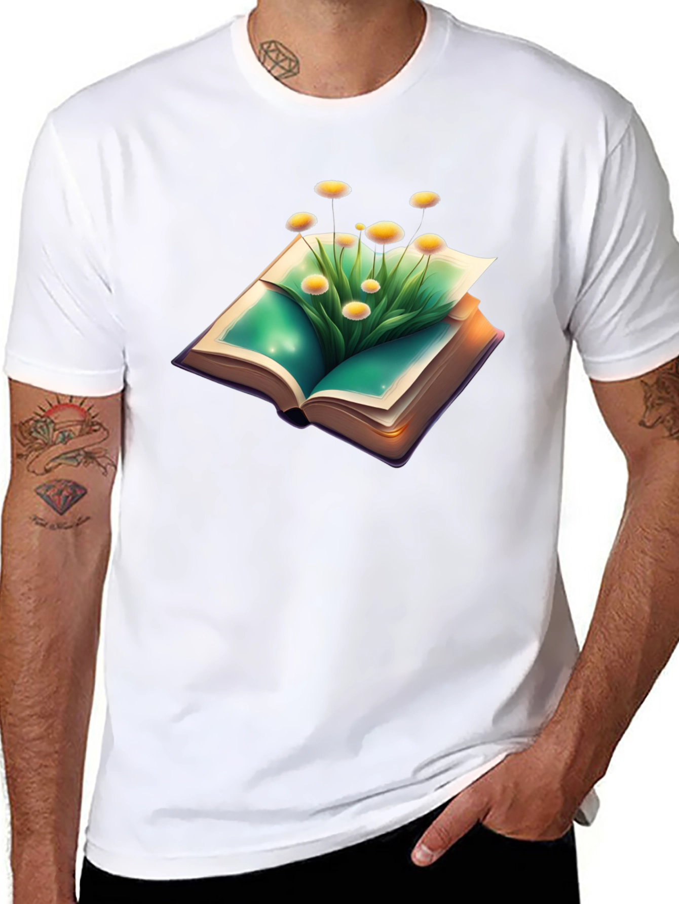 Nature Book T-Shirt - Floral Fantasy Tee