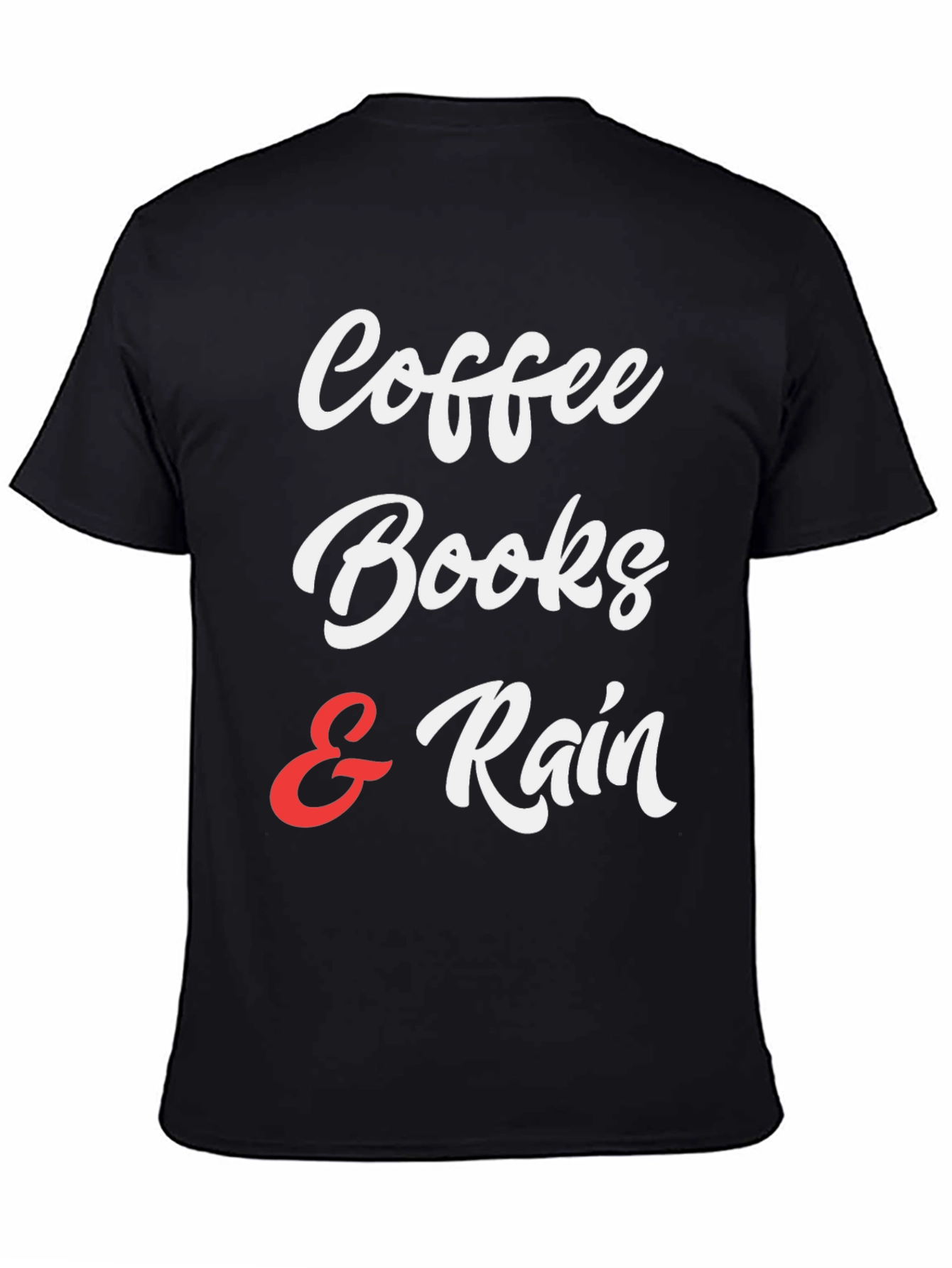 Coffee Books & Rain Graphic T-Shirt