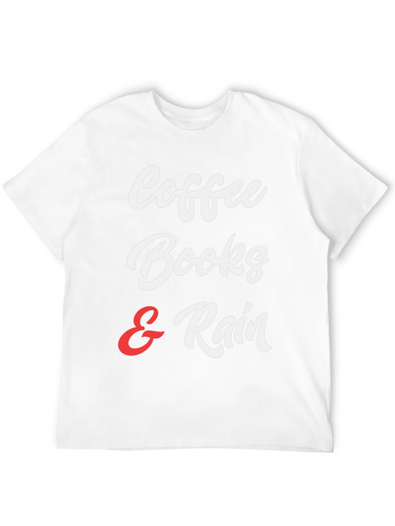 Coffee Books & Rain Graphic T-Shirt