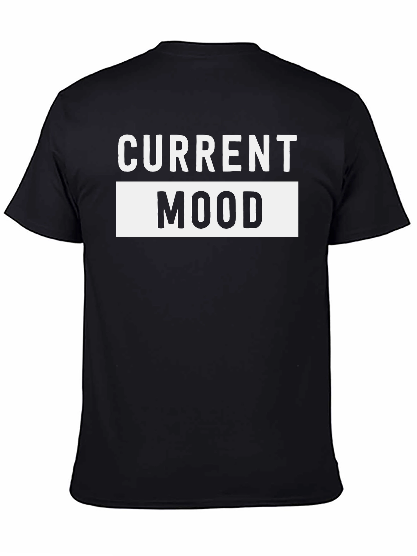 Current Mood Graphic Tee - Casual Black T-Shirt