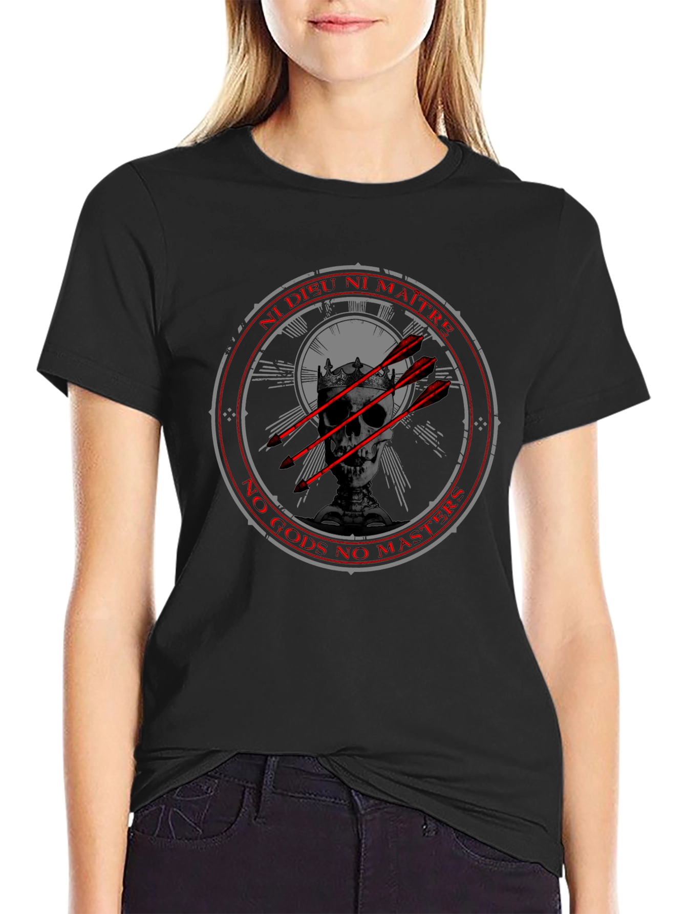 Edgy No Gods No Masters Graphic Tee