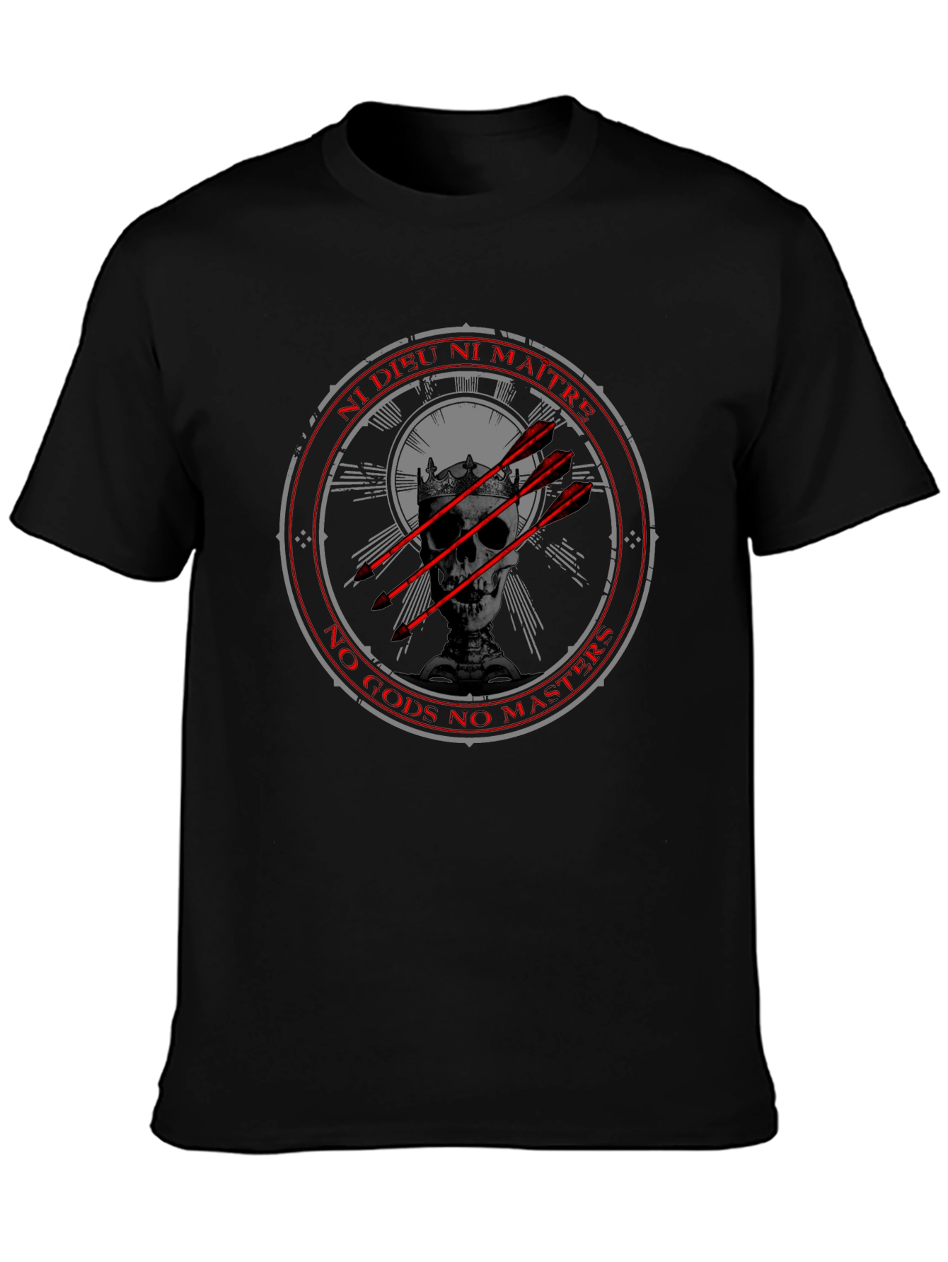 Edgy No Gods No Masters Graphic Tee