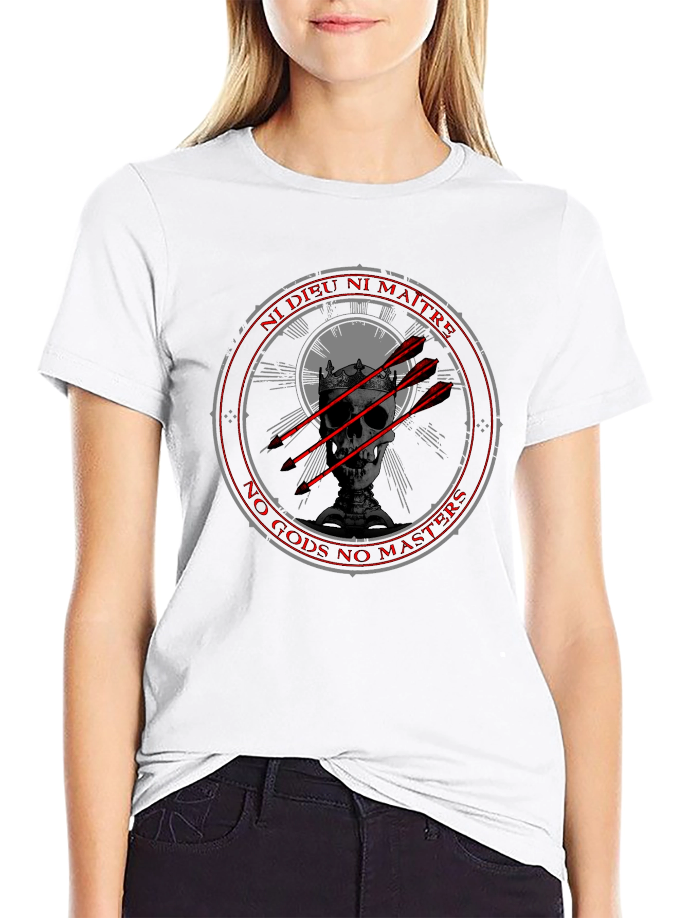 Edgy No Gods No Masters Graphic Tee