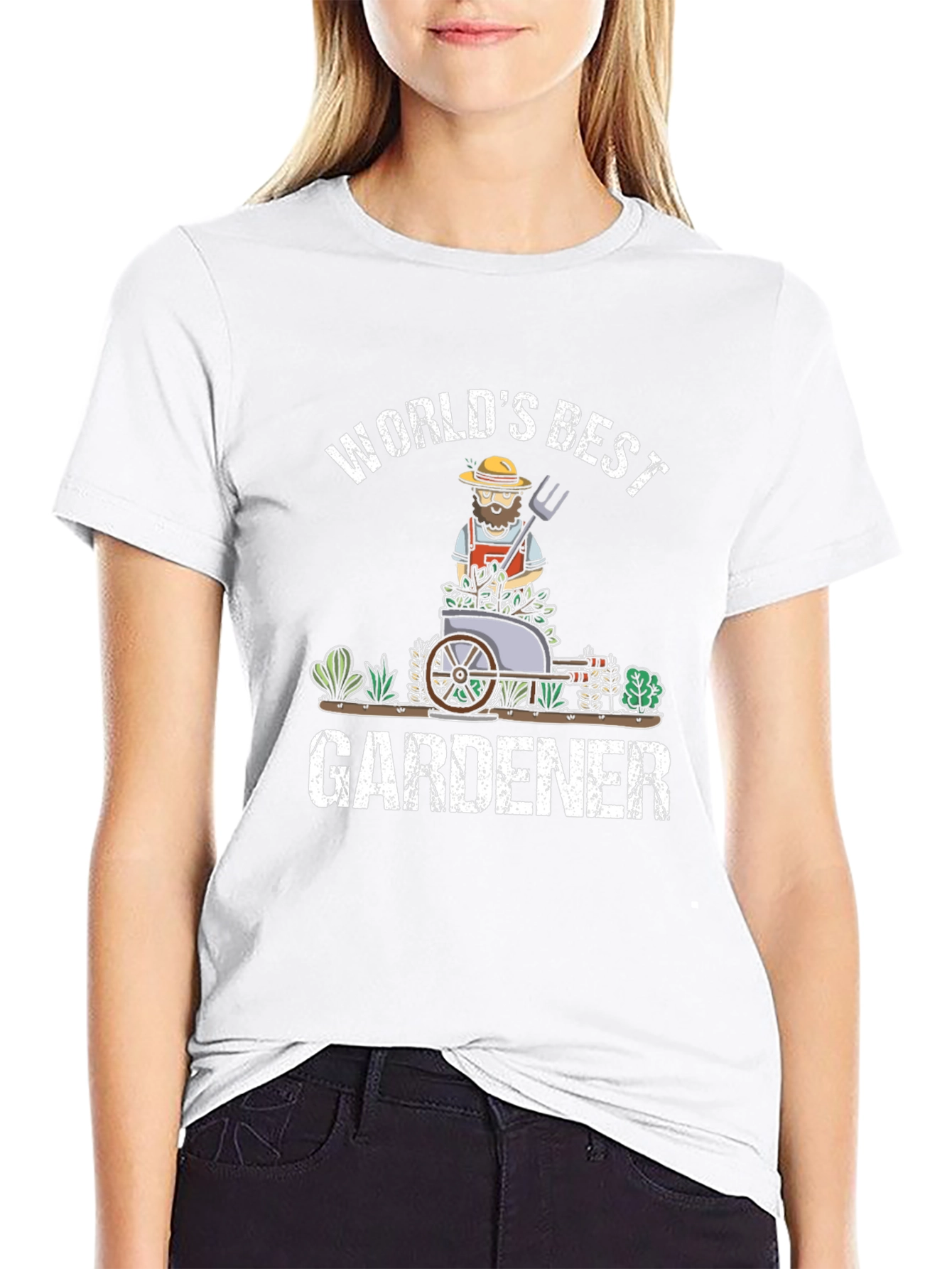 Worlds Best Gardener T-Shirt - Black