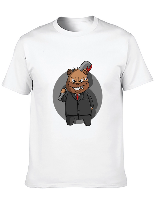 Gangster Bear Graphic T-Shirt