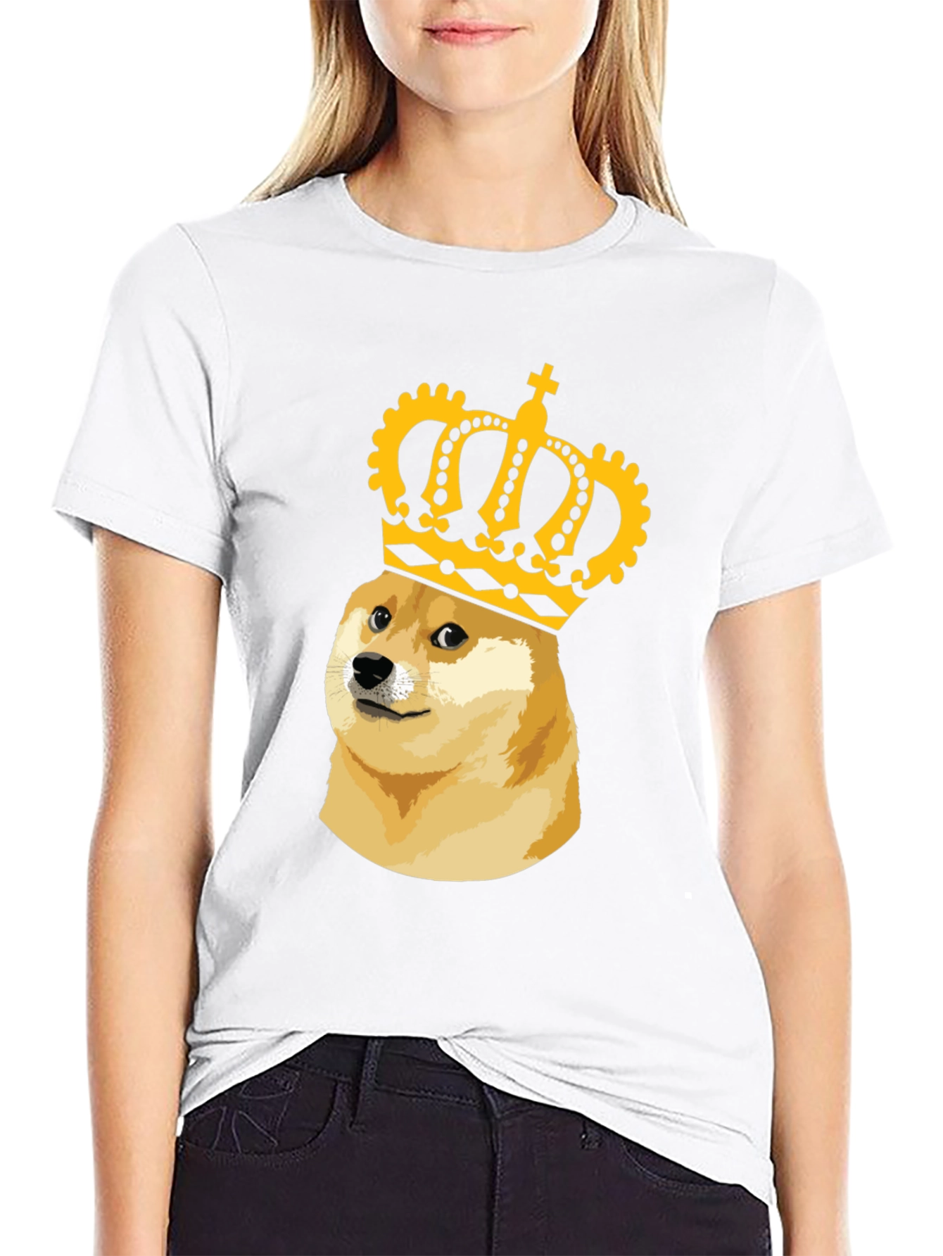 Doge King Graphic T-Shirt - Black Cotton Tee