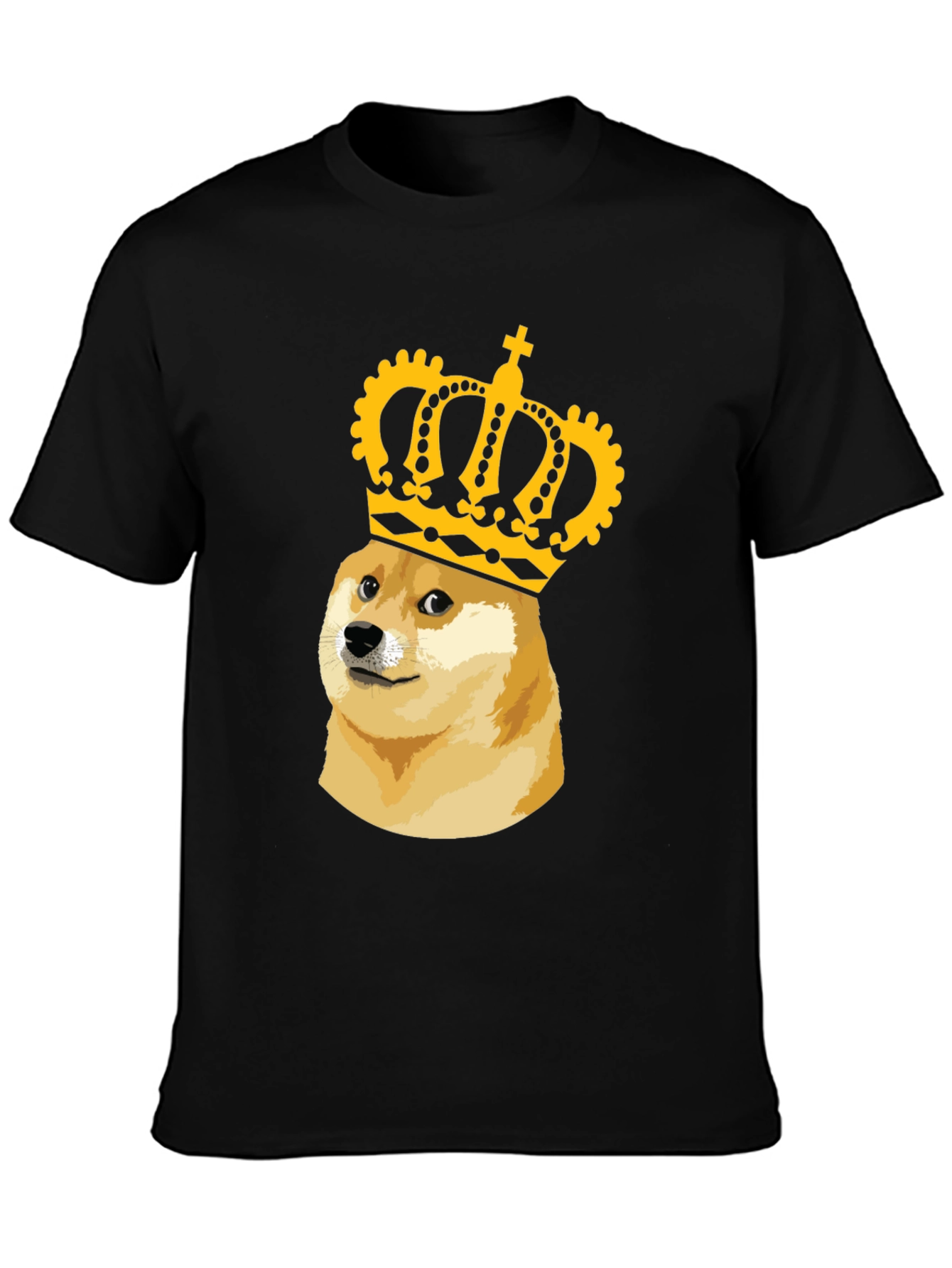 Doge King Graphic T-Shirt - Black Cotton Tee