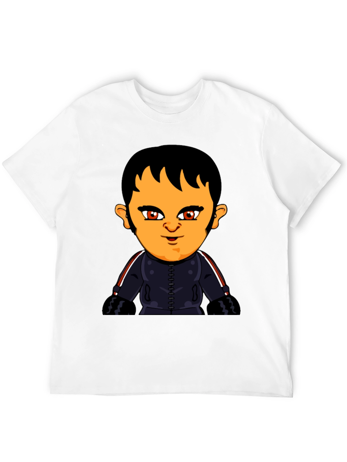 Cartoon Character Graphic T-Shirt - Black
