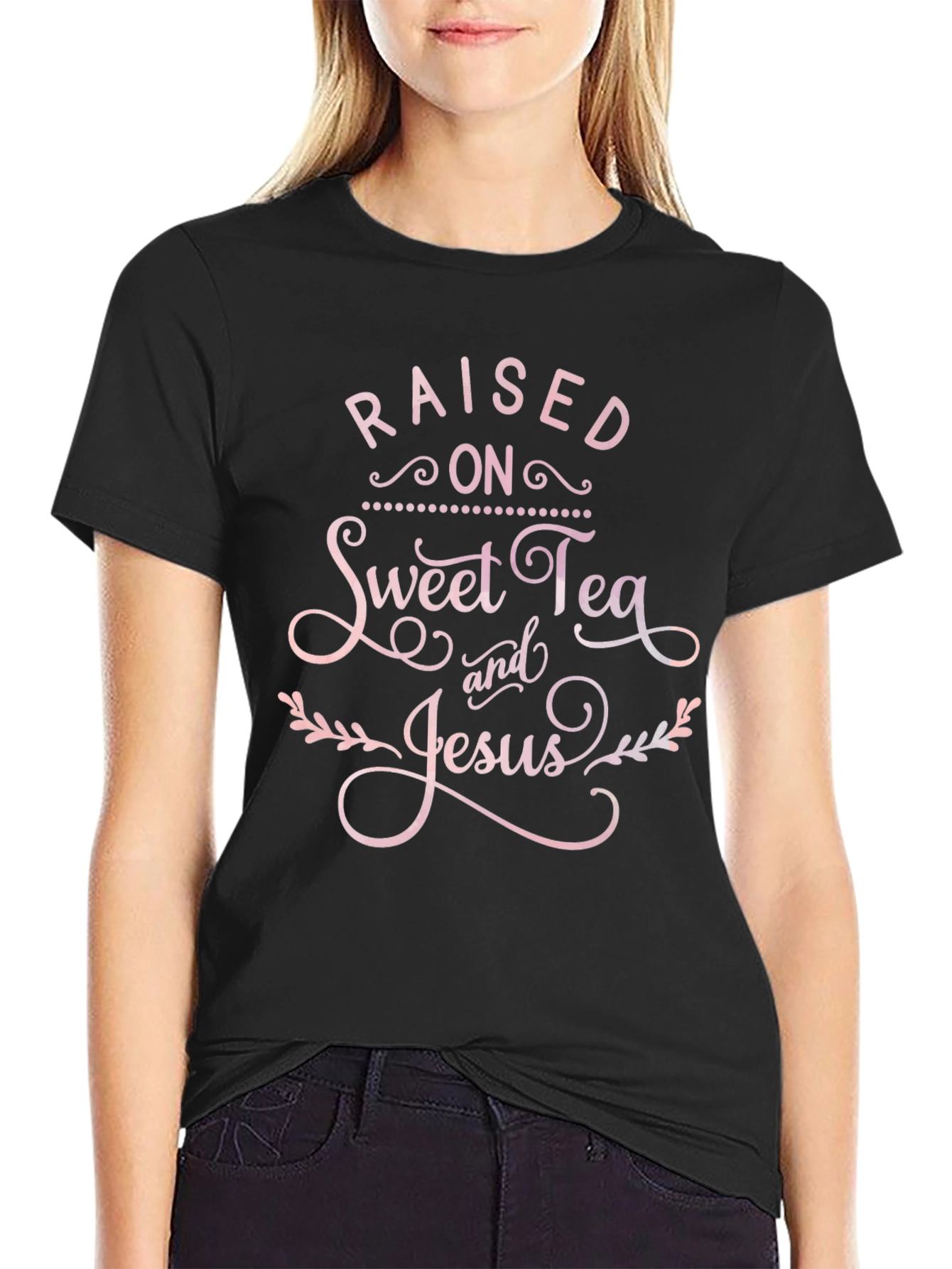 Raised on Sweet Tea and Jesus Graphic Tee