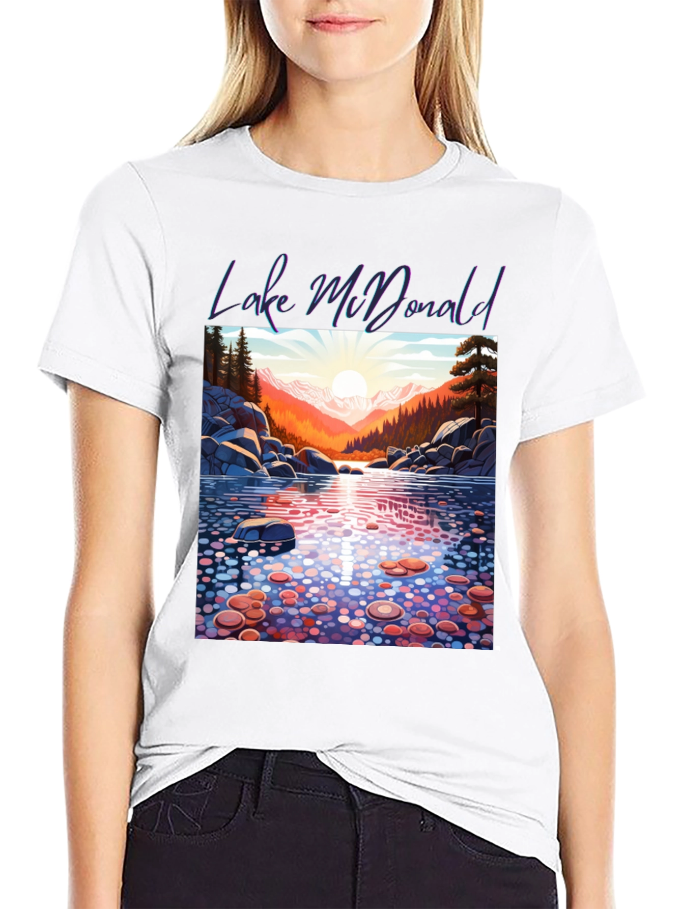 Lake McDonald Graphic Tee - Nature Inspired T-Shirt