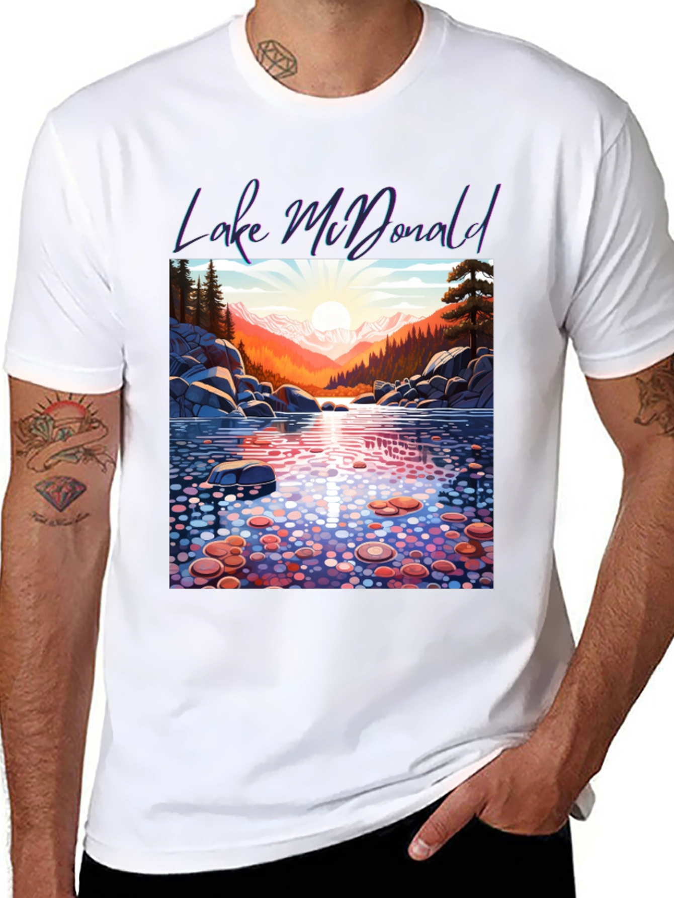 Lake McDonald Graphic Tee - Nature Inspired T-Shirt