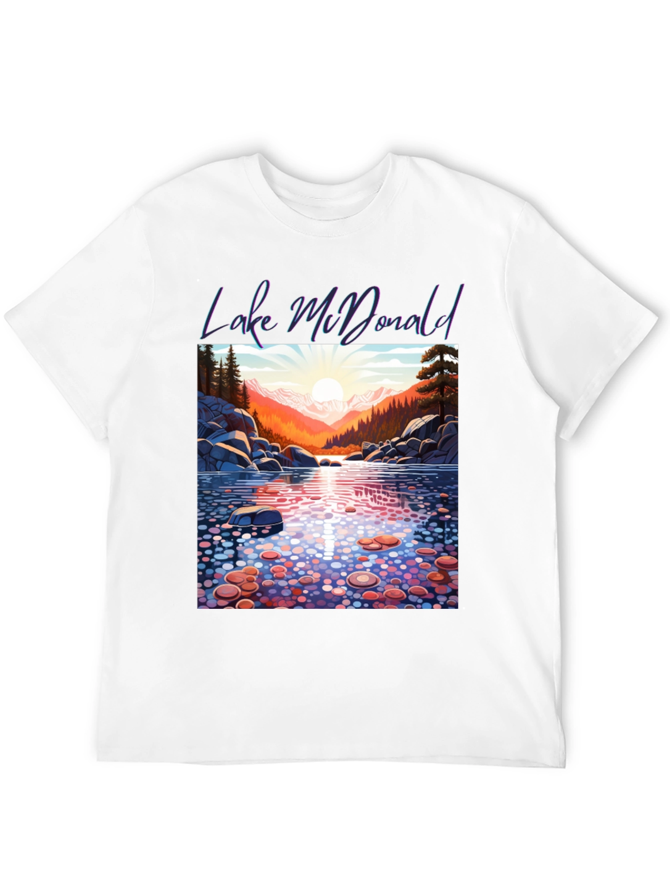Lake McDonald Graphic Tee - Nature Inspired T-Shirt