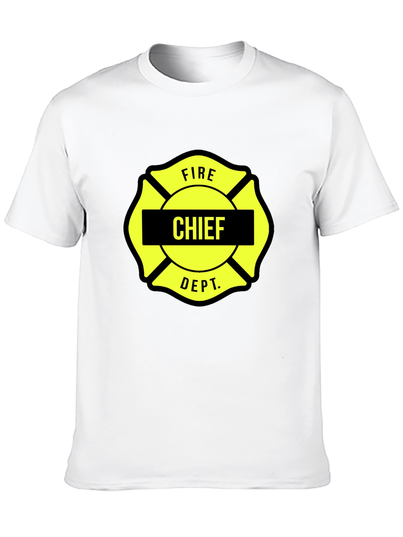Fire Chief Maltese Cross Black T-Shirt