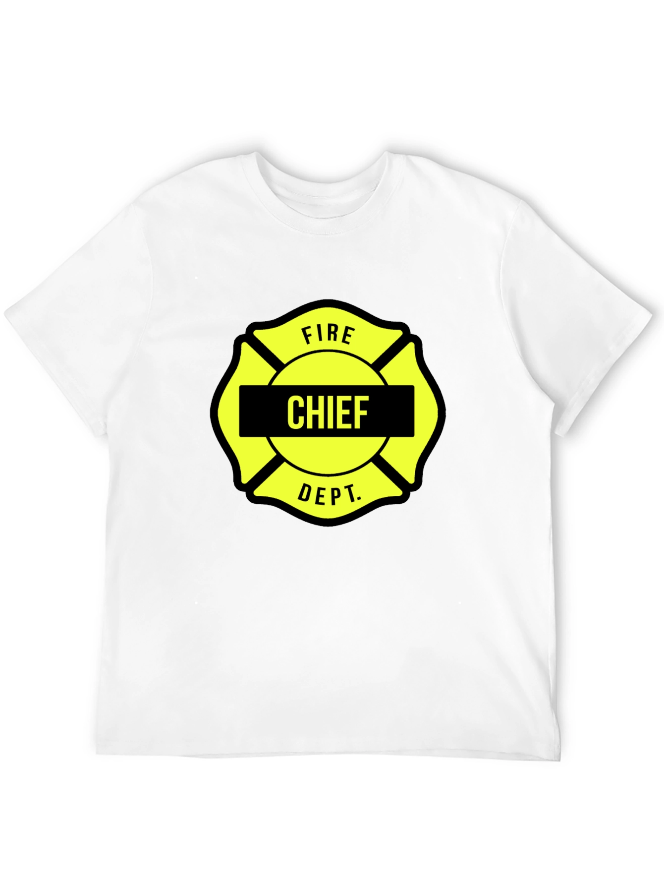 Fire Chief Maltese Cross Black T-Shirt