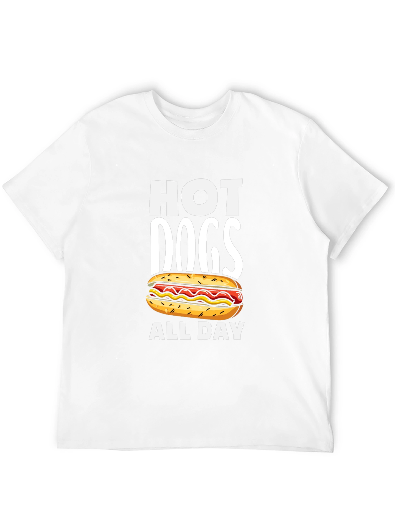 Hot Dogs All Day Black T-Shirt