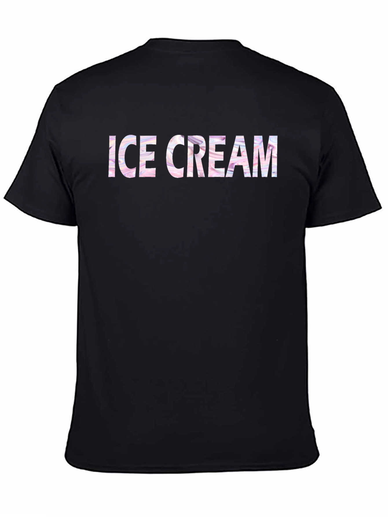 Ice Cream Graphic Black T-Shirt
