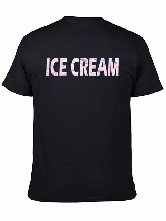 Ice Cream Graphic Black T-Shirt
