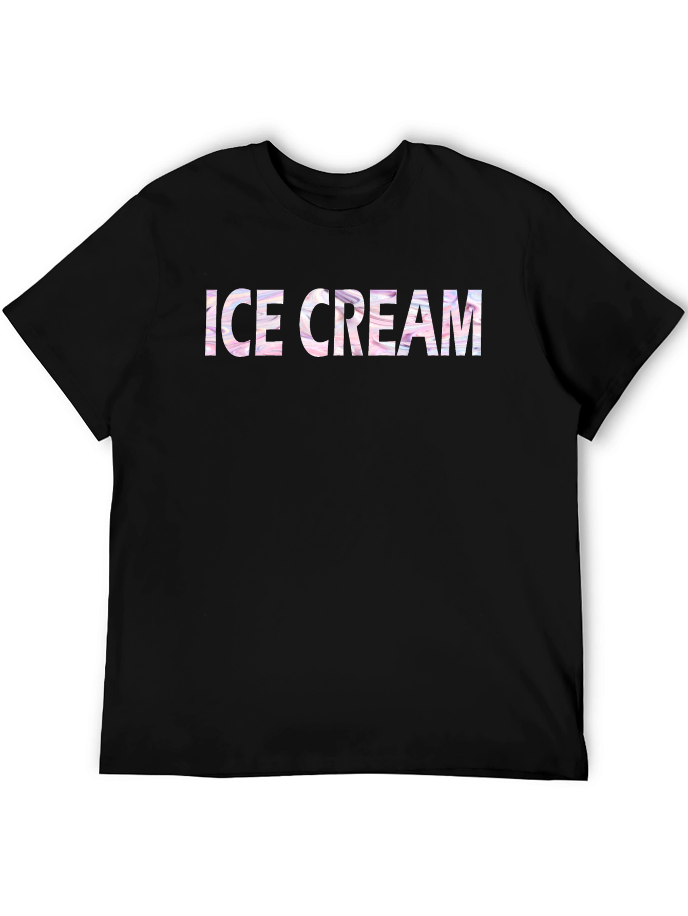 Ice Cream Graphic Black T-Shirt