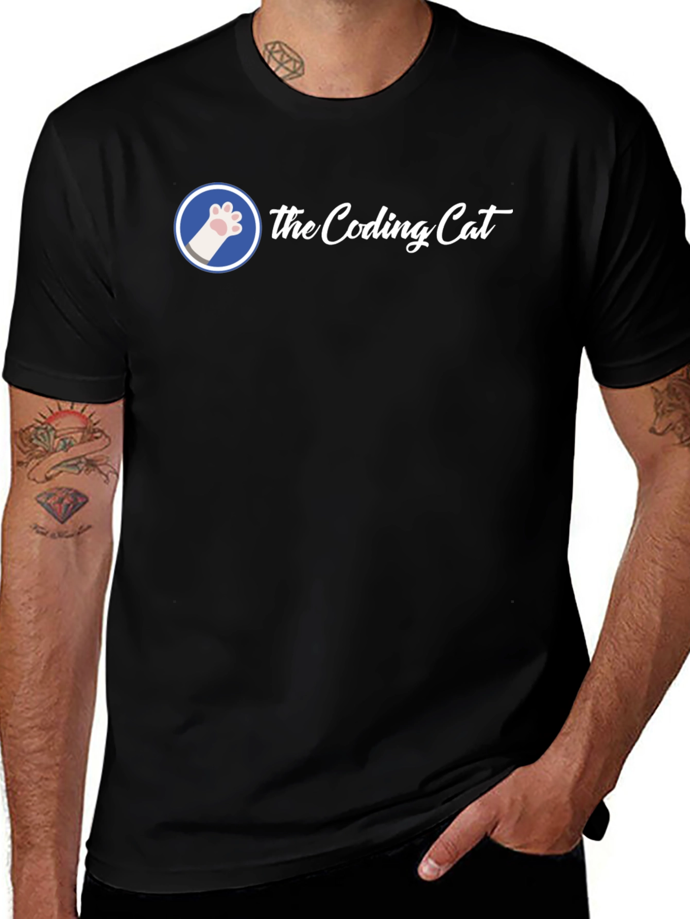 The Coding Cat Graphic Tee - Developer T-Shirt