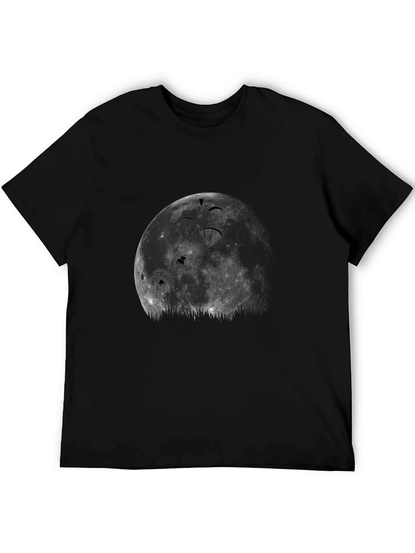Moonlight Paragliding Black T-Shirt