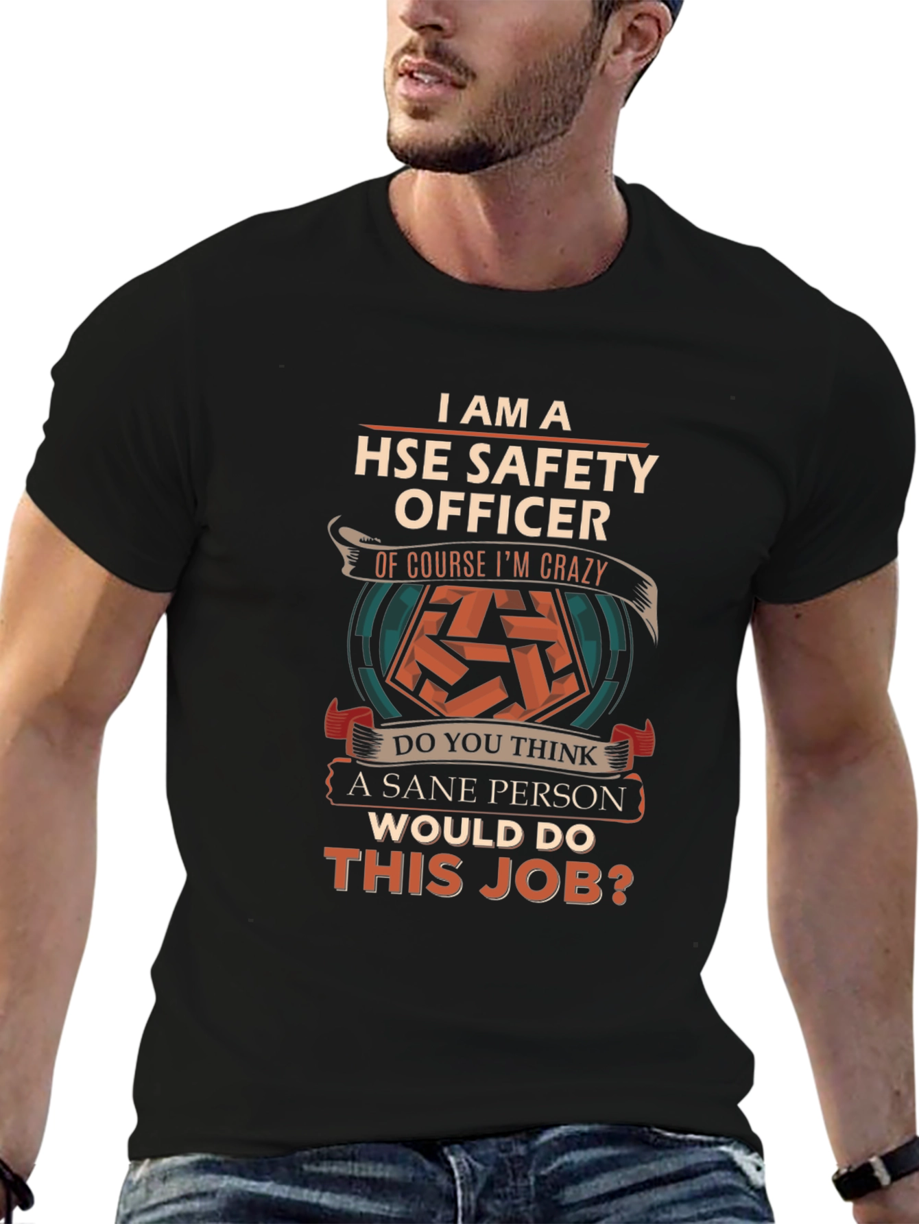 HSE Safety Officer T-Shirt - Crazy Enough to Care!