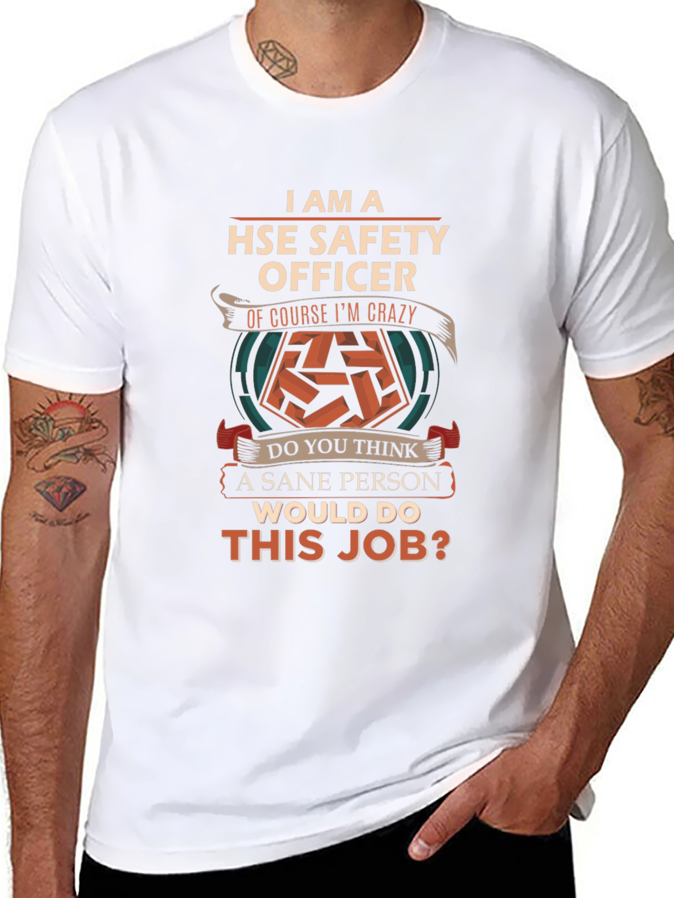 HSE Safety Officer T-Shirt - Crazy Enough to Care!