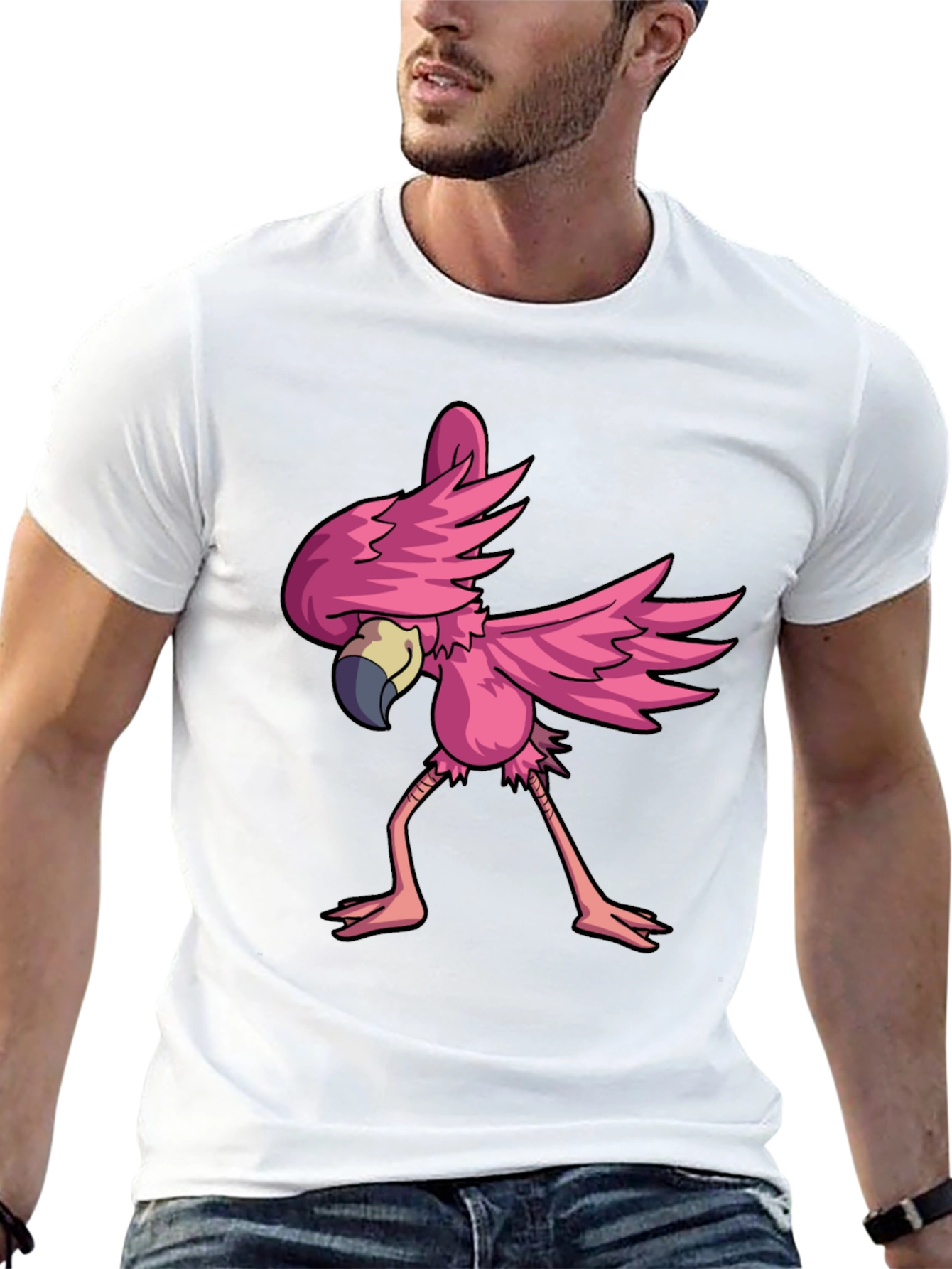 Flamingo Dab T-Shirt - Fun Animal Tee