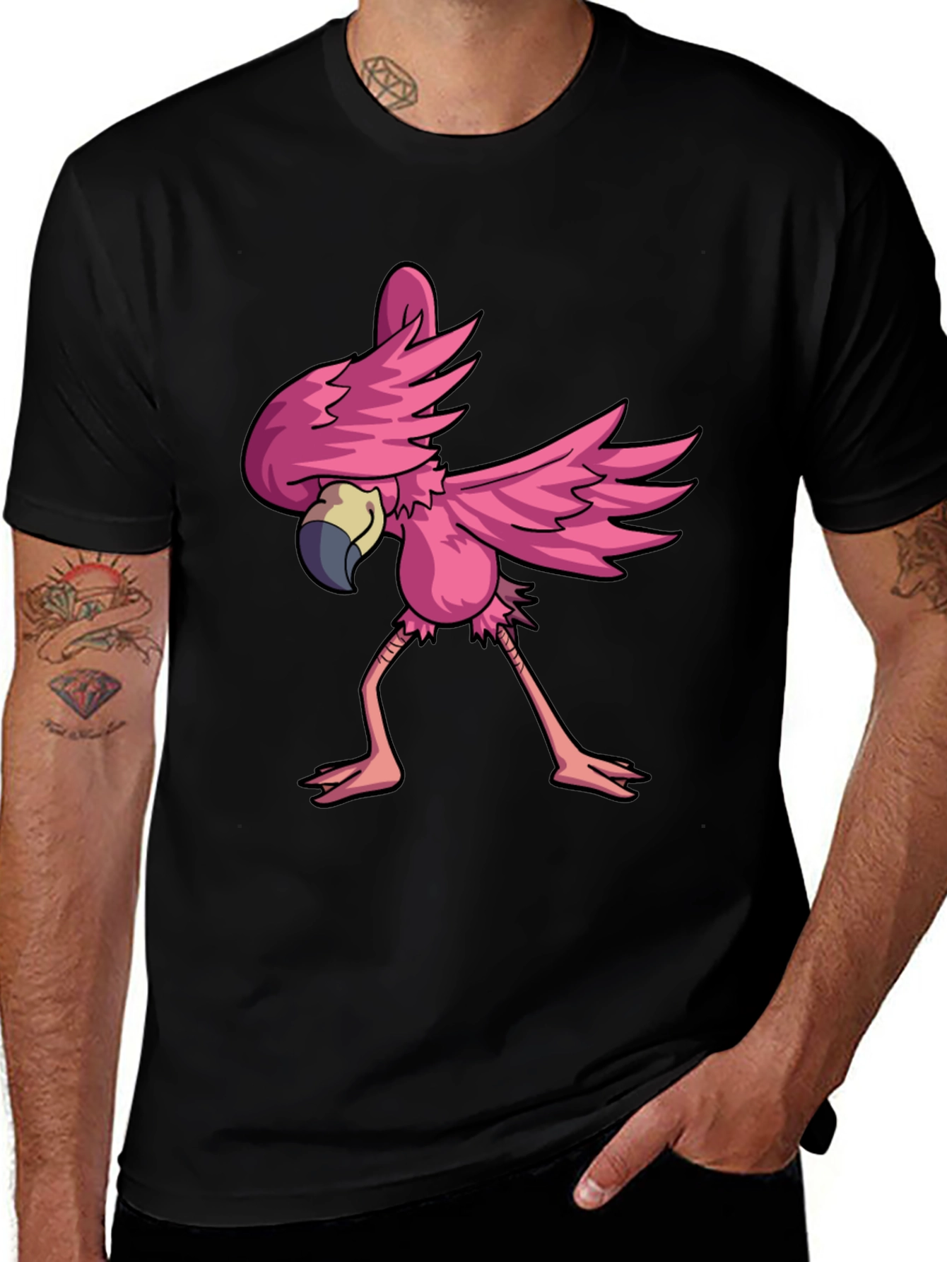 Flamingo Dab T-Shirt - Fun Animal Tee