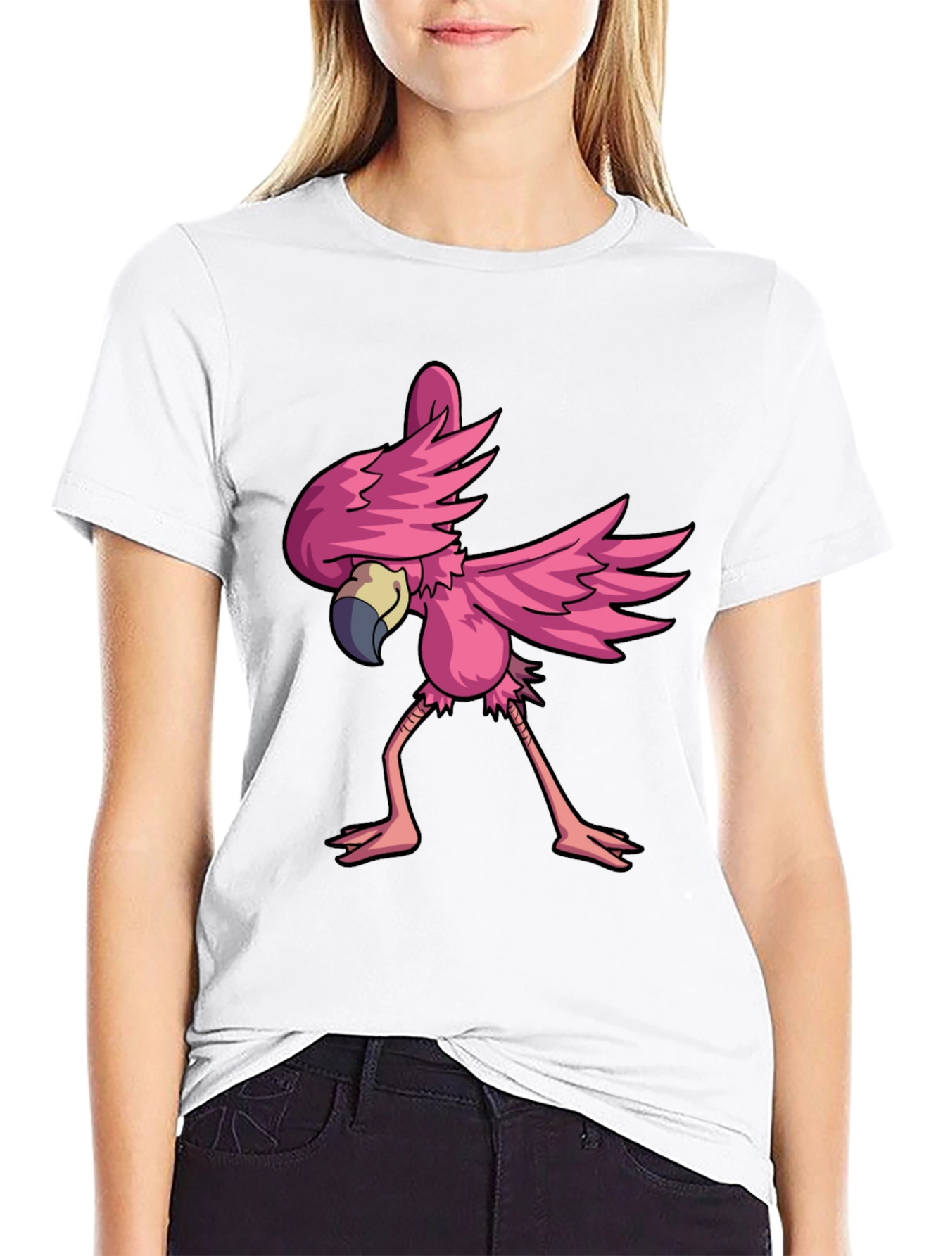 Flamingo Dab T-Shirt - Fun Animal Tee