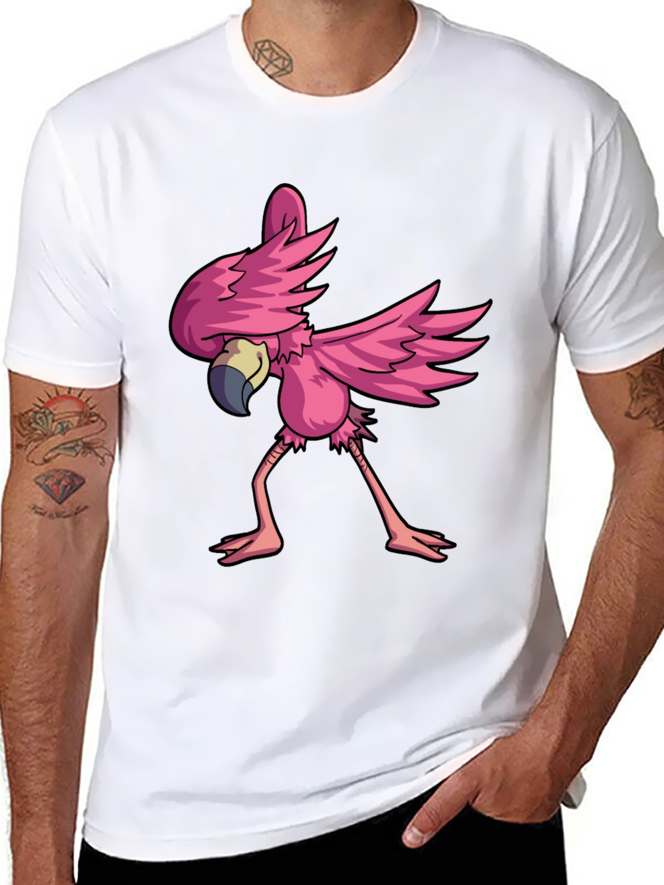 Flamingo Dab T-Shirt - Fun Animal Tee