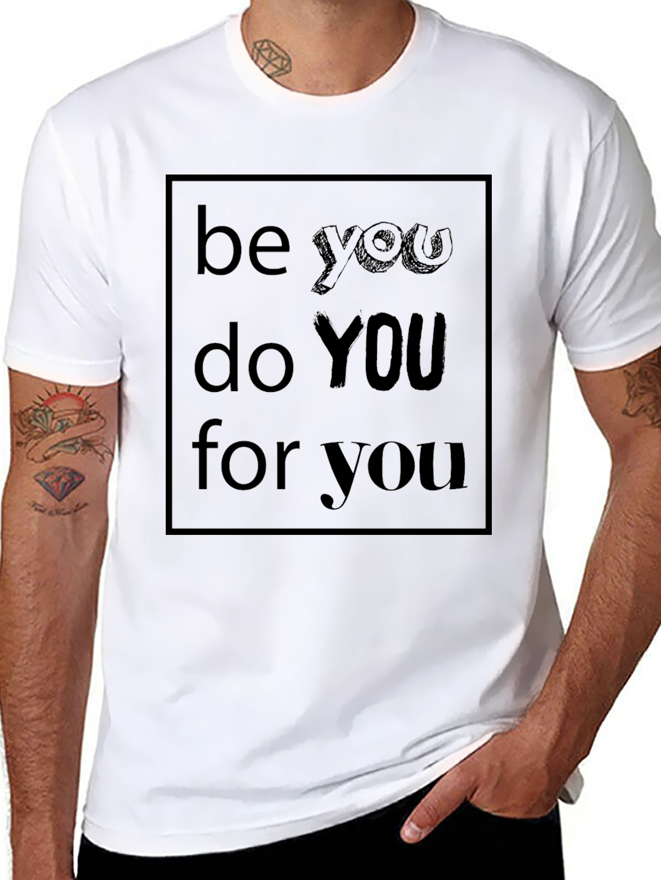 Be You Graphic T-Shirt - Motivational Black Tee