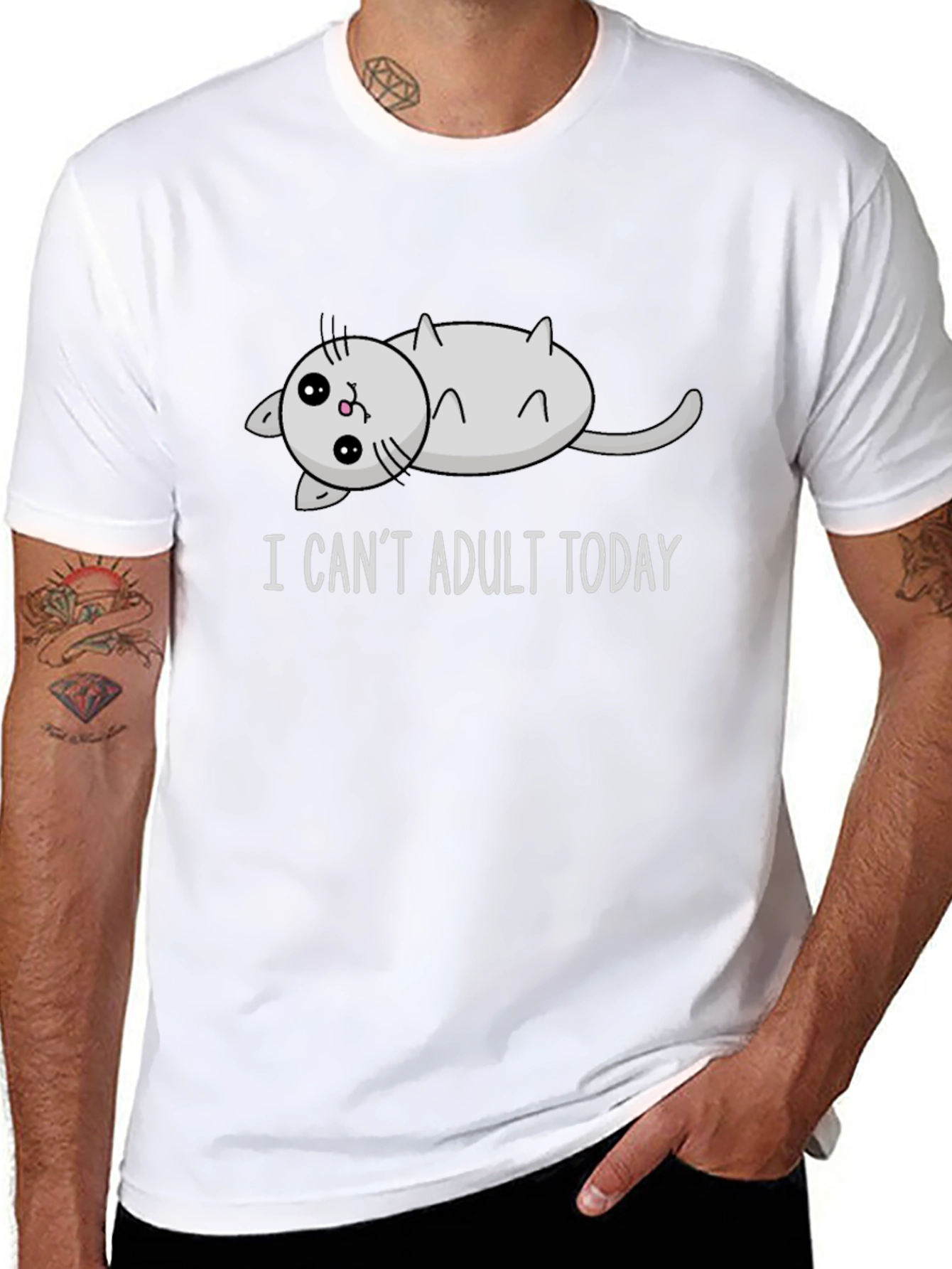 I Cant Adult Today Cat T-Shirt